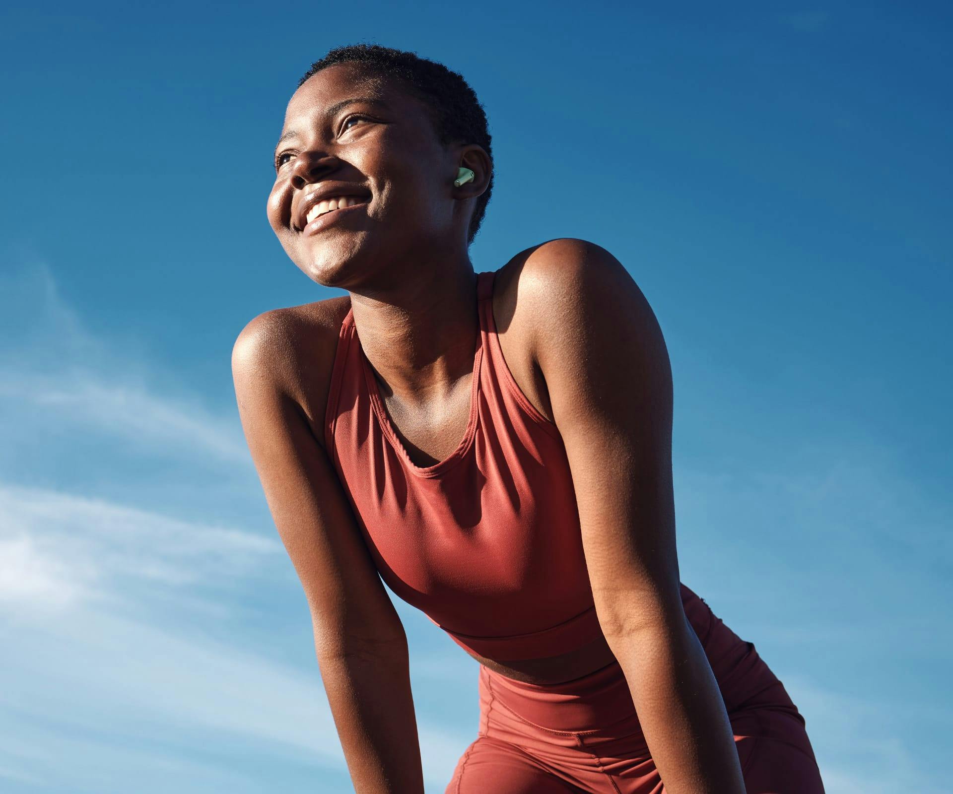 woman smiling
