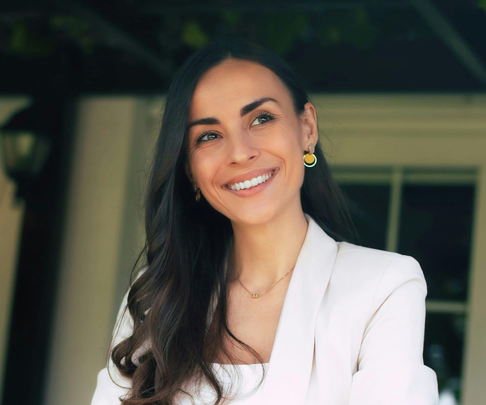 woman smiling