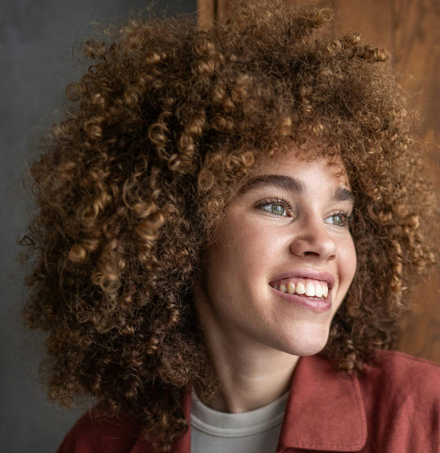 woman smiling