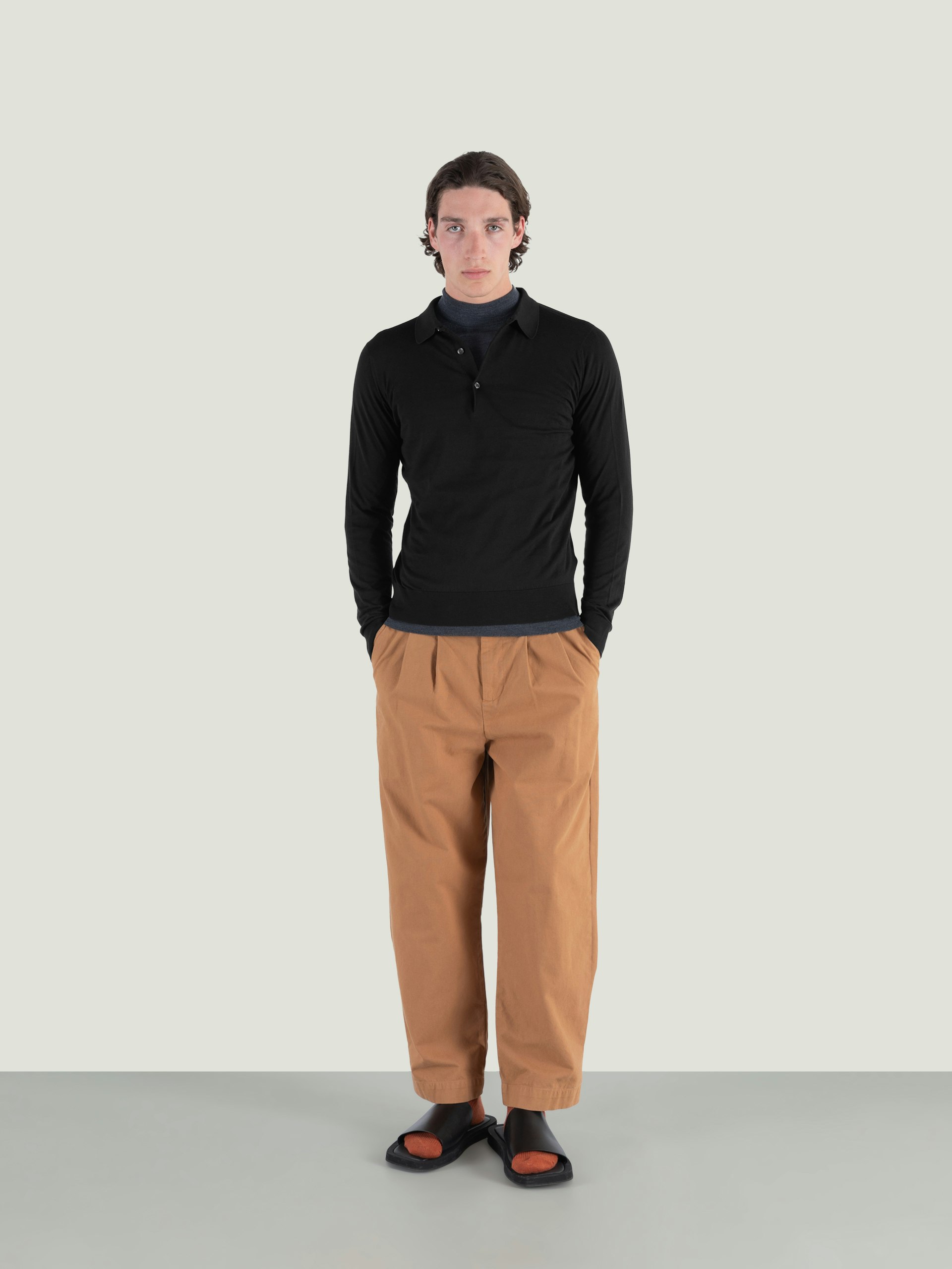14.Singular - Extra Fine Merino Wool Polo Shirt | John Smedley