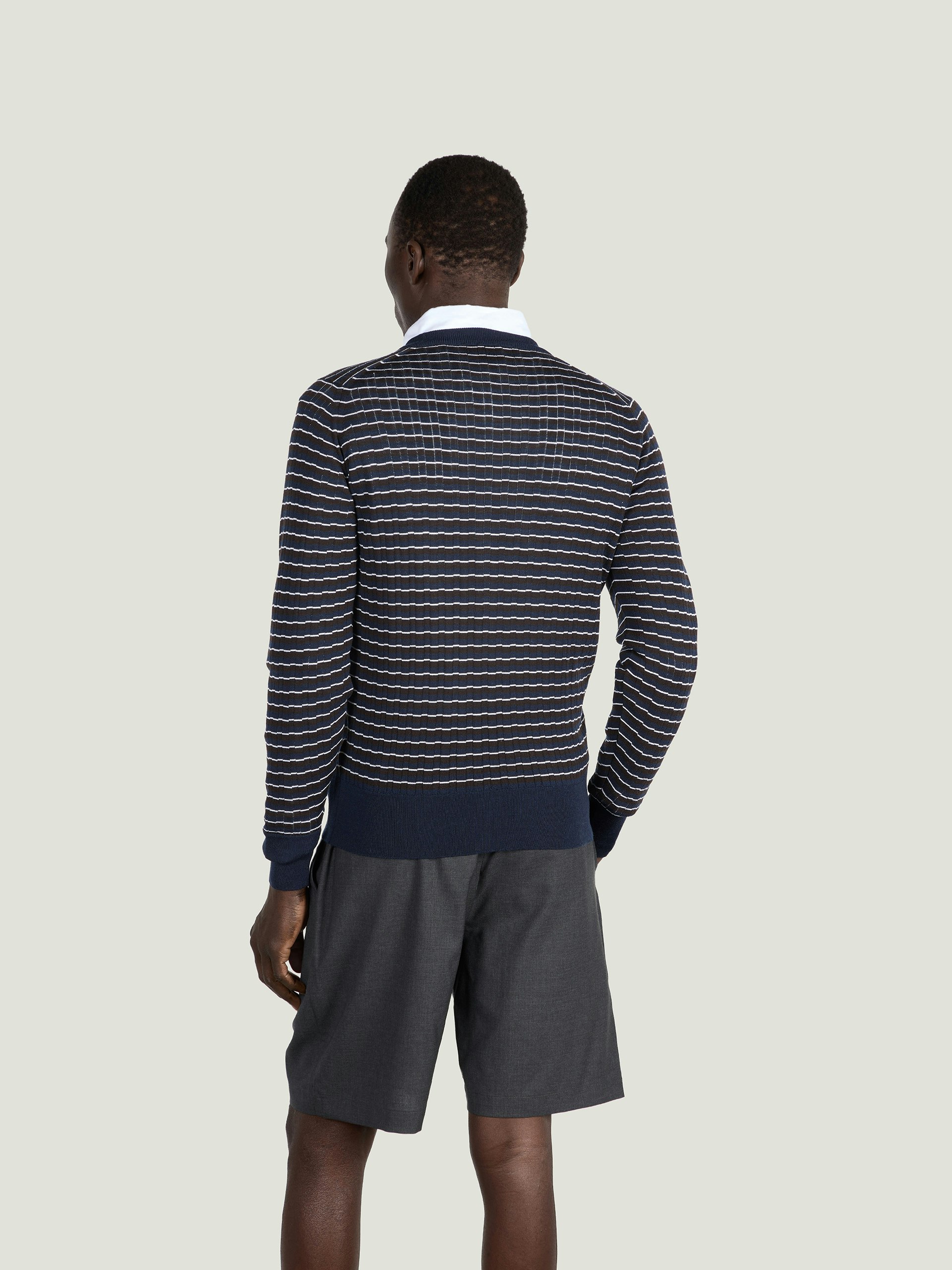 John Smedley x Wales Bonner S4883 – Men's Merino Stripe Sweater