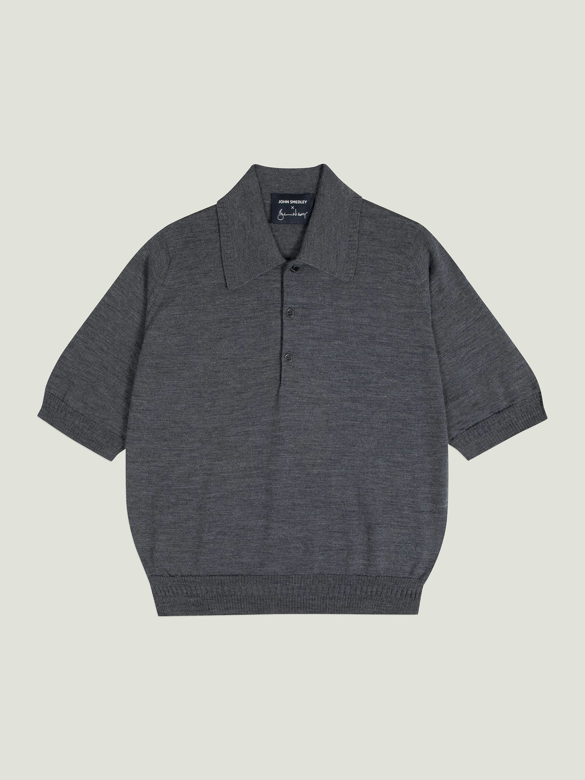 Bill Nighy Short Sleeve Polo Shirt | John Smedley
