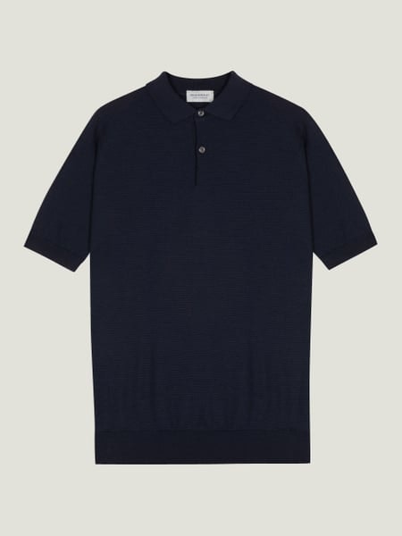 【未使用】JOHN SMEDLEY SKIPPER KNIT POLO L Noah - John Smedley's Sea Island Cotton Polo Shirt | John Smedley