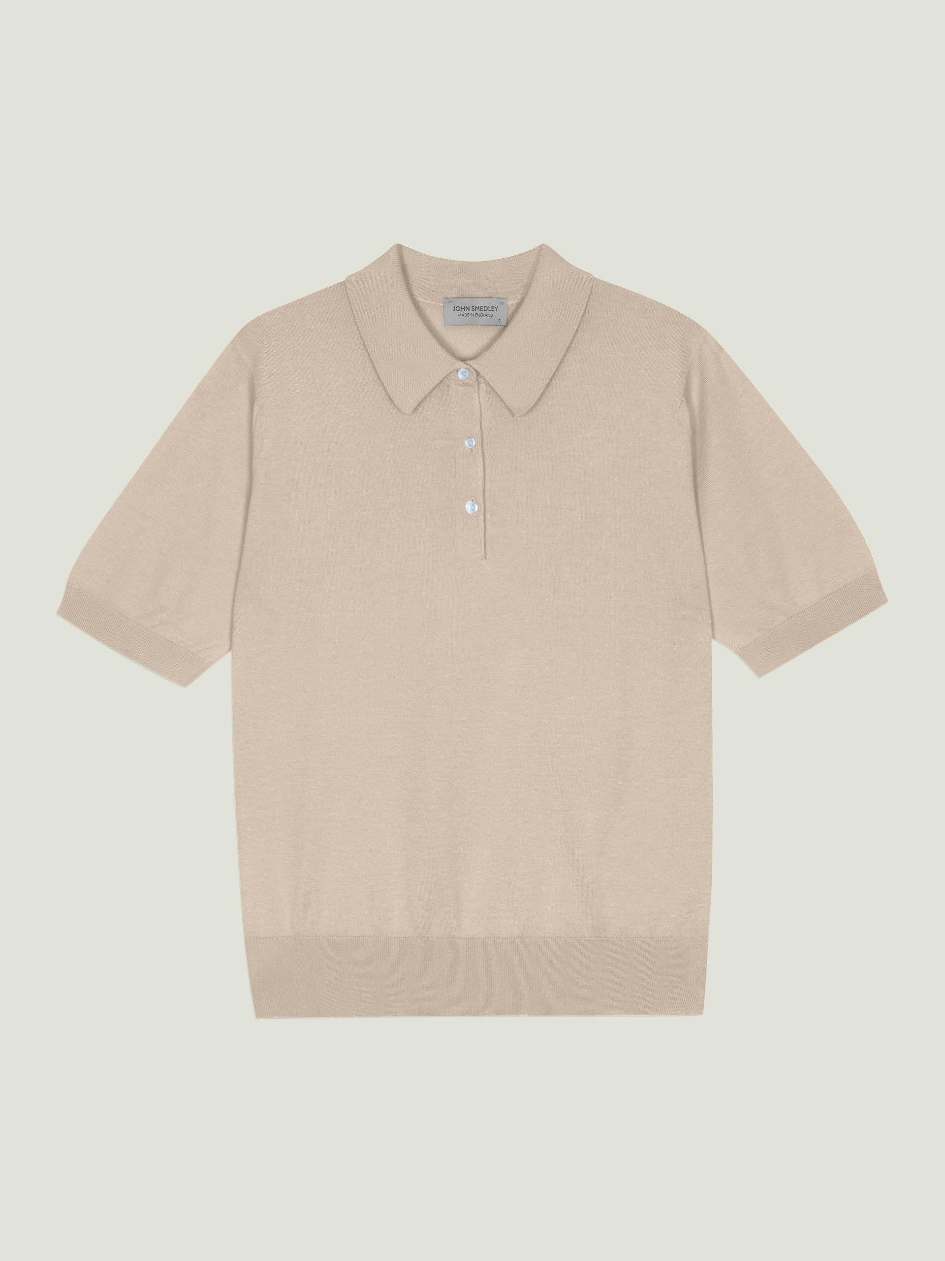 トップス JOHN SMEDLEY JILL COMMON FIT SILVER L Jill - John Smedley's Sea Island Cotton Polo Shirt | John Smedley