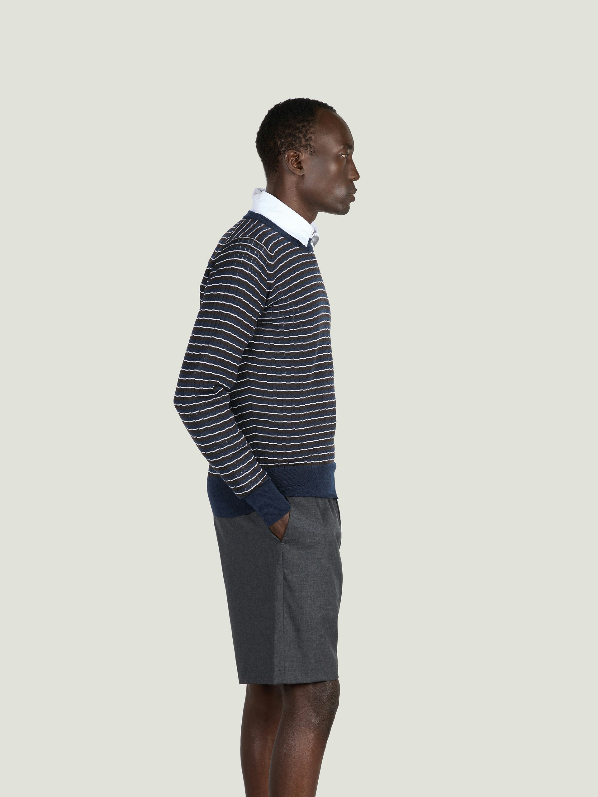 John Smedley x Wales Bonner S4883 – Men's Merino Stripe Sweater