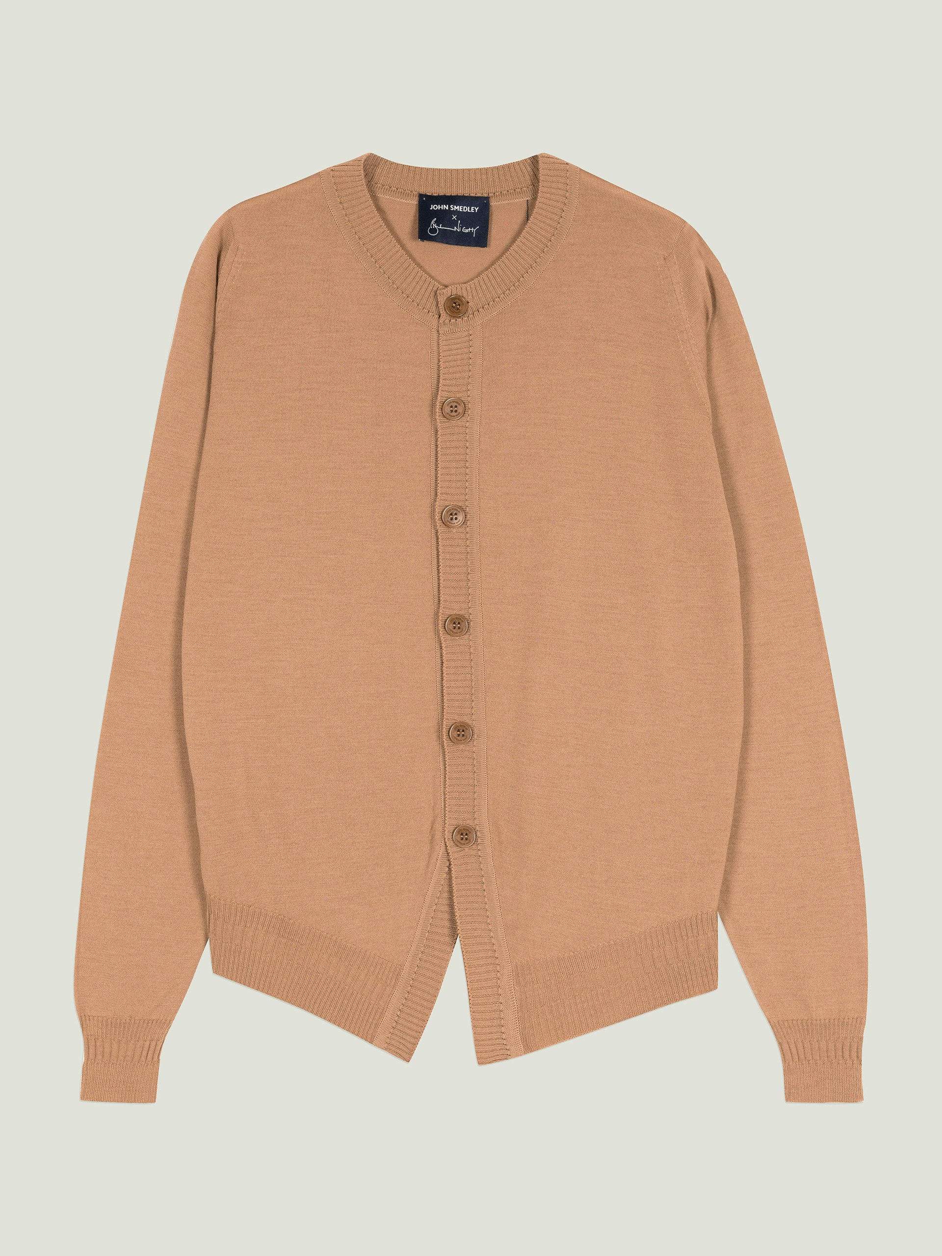 john smedley crew neck cardigan miumiu Wool Cardigan | Neck Round at