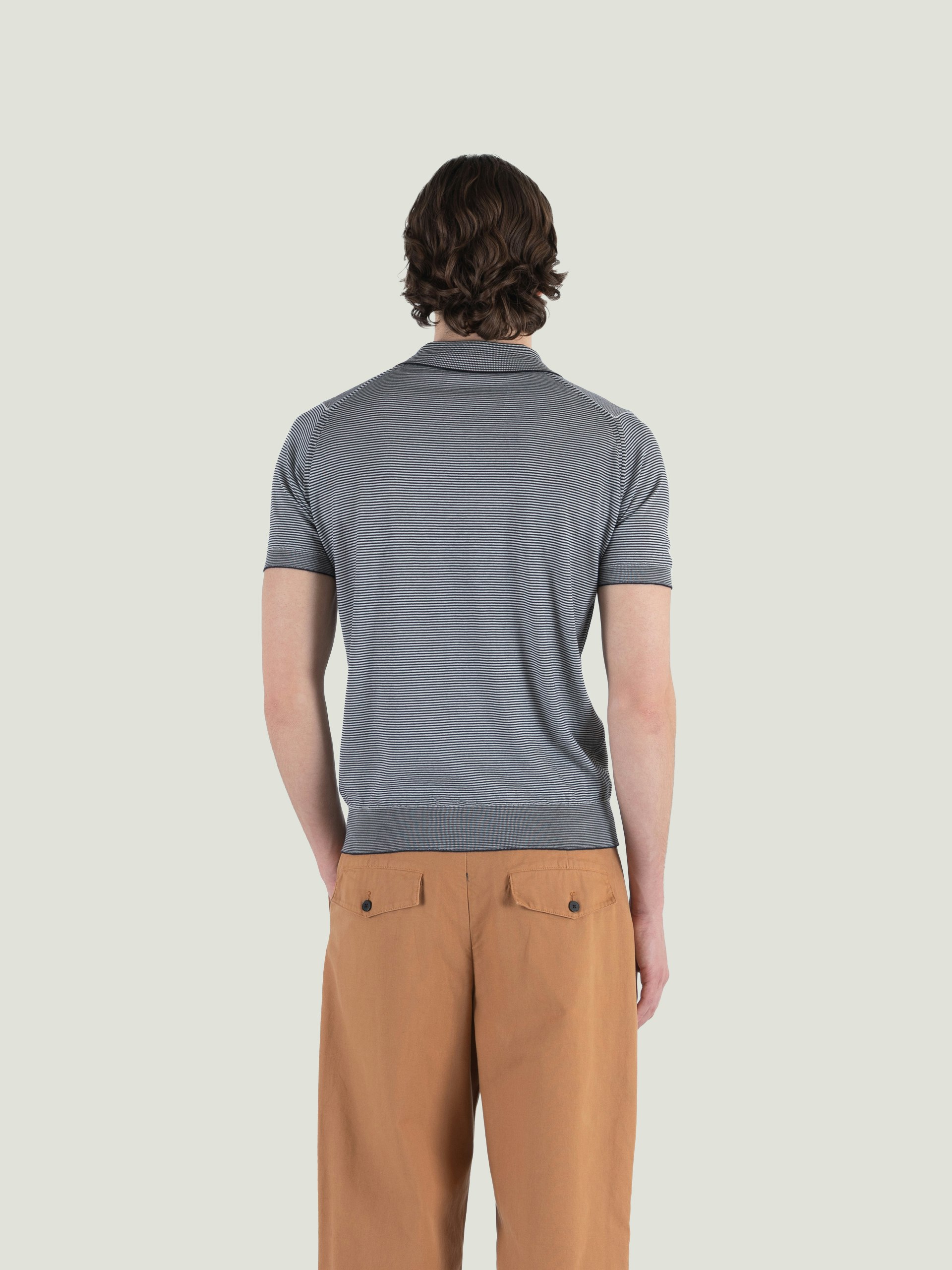 Elvins - John Smedley's Anglo Indian Gauze Polo Shirt | John Smedley