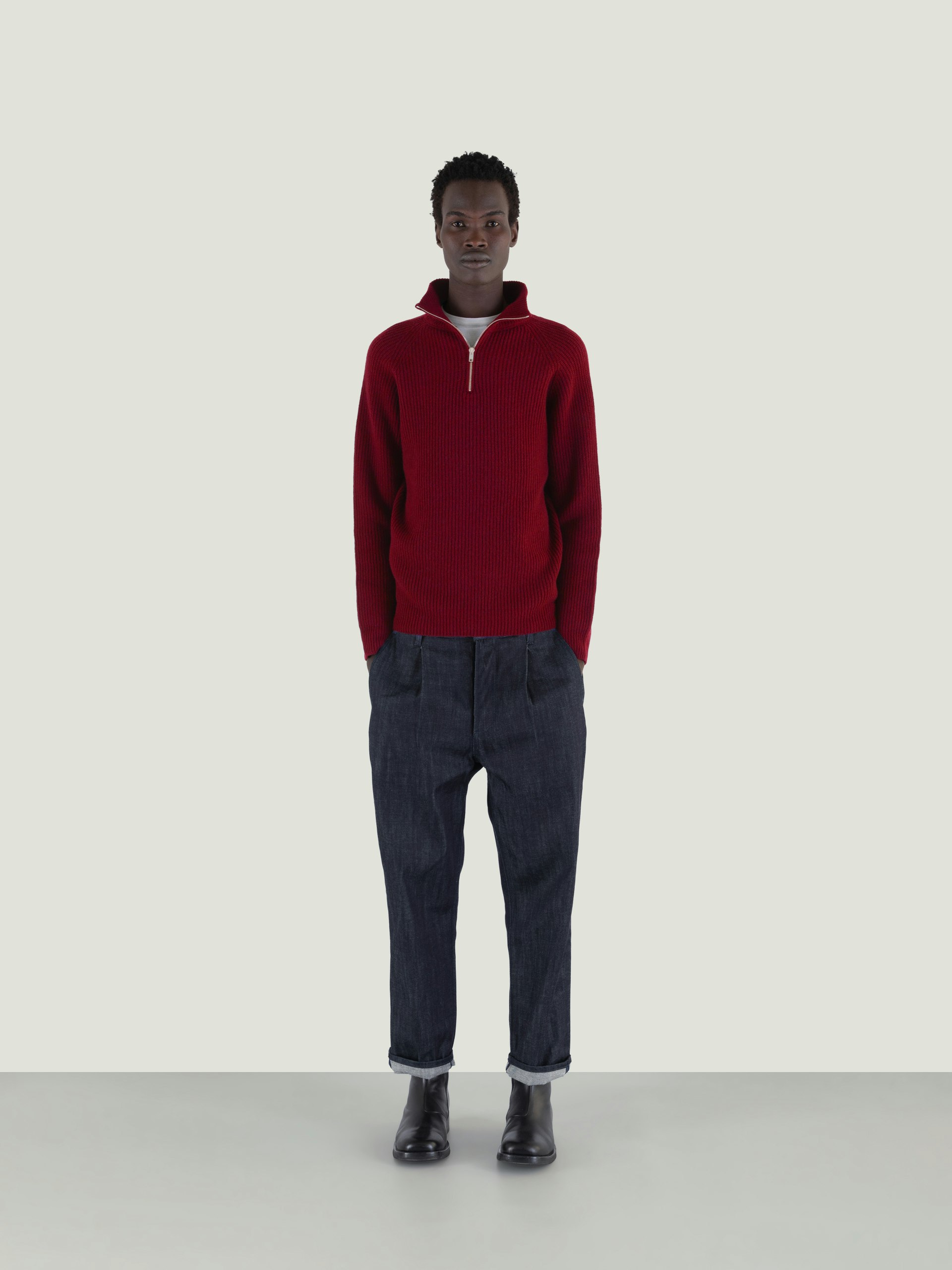 JOHN SMEDLEY ハーフジップ　ニット　RYKER Ryker - John Smedley's Eco Cashmere Jumper | John Smedley