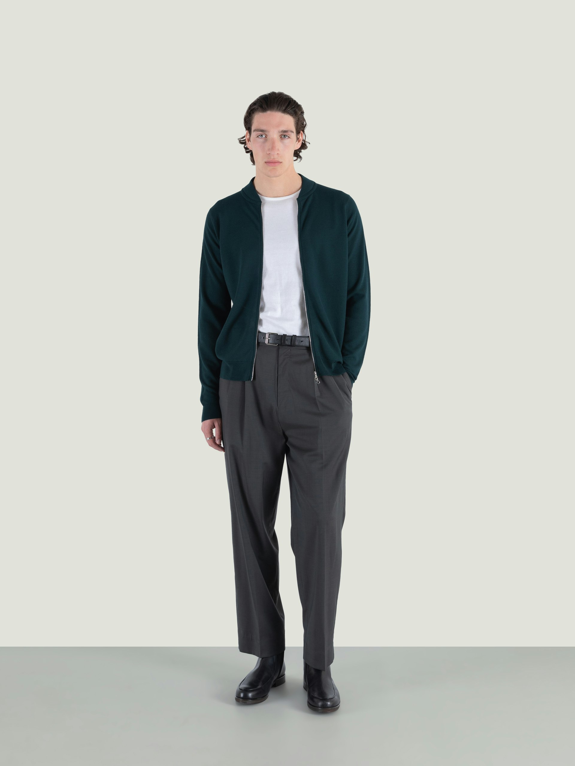 16.Singular - Extra Fine Merino Wool Jacket | John Smedley