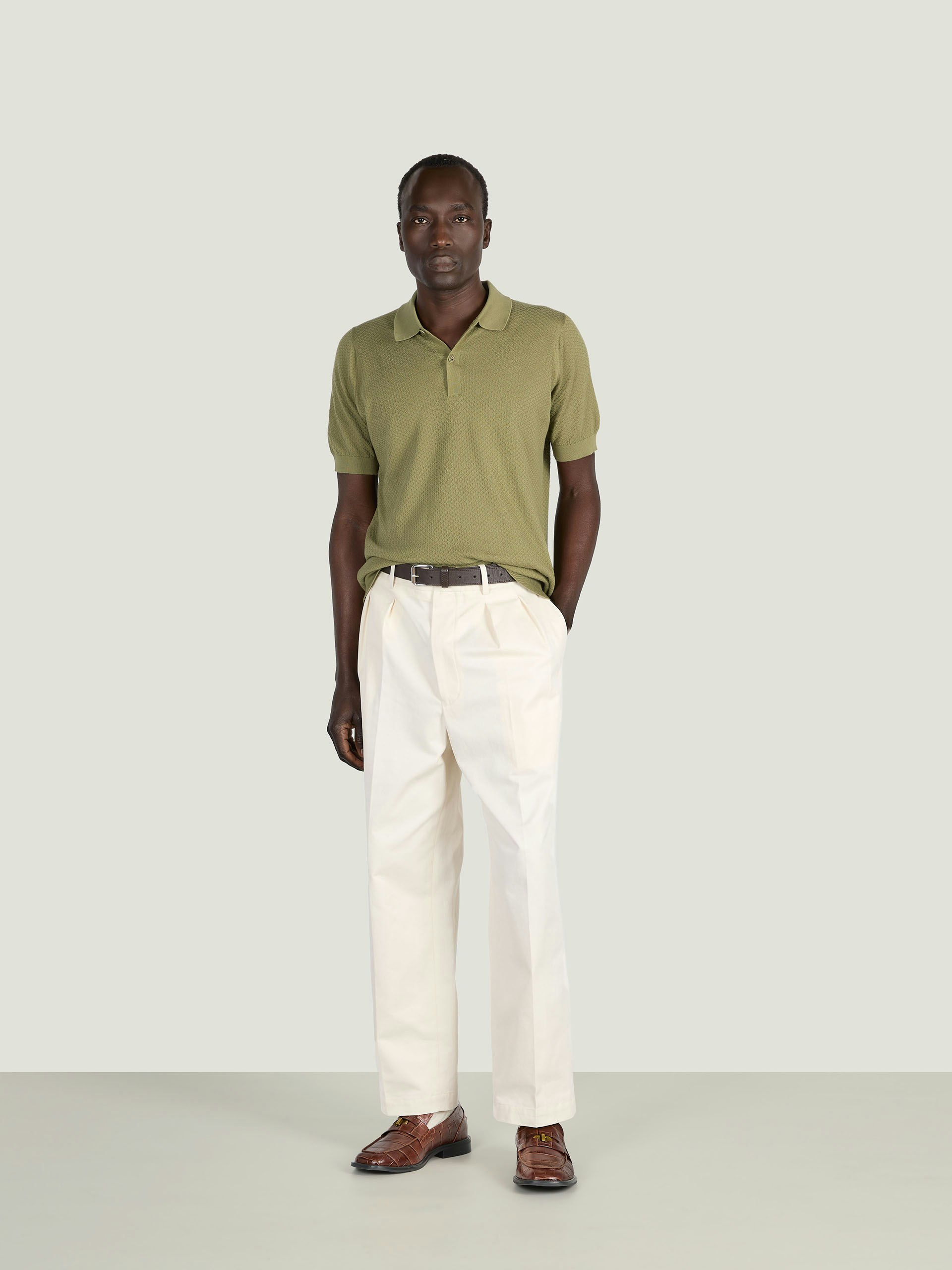 Calun - John Smedley's Sea Island Cotton Polo Shirt | John Smedley
