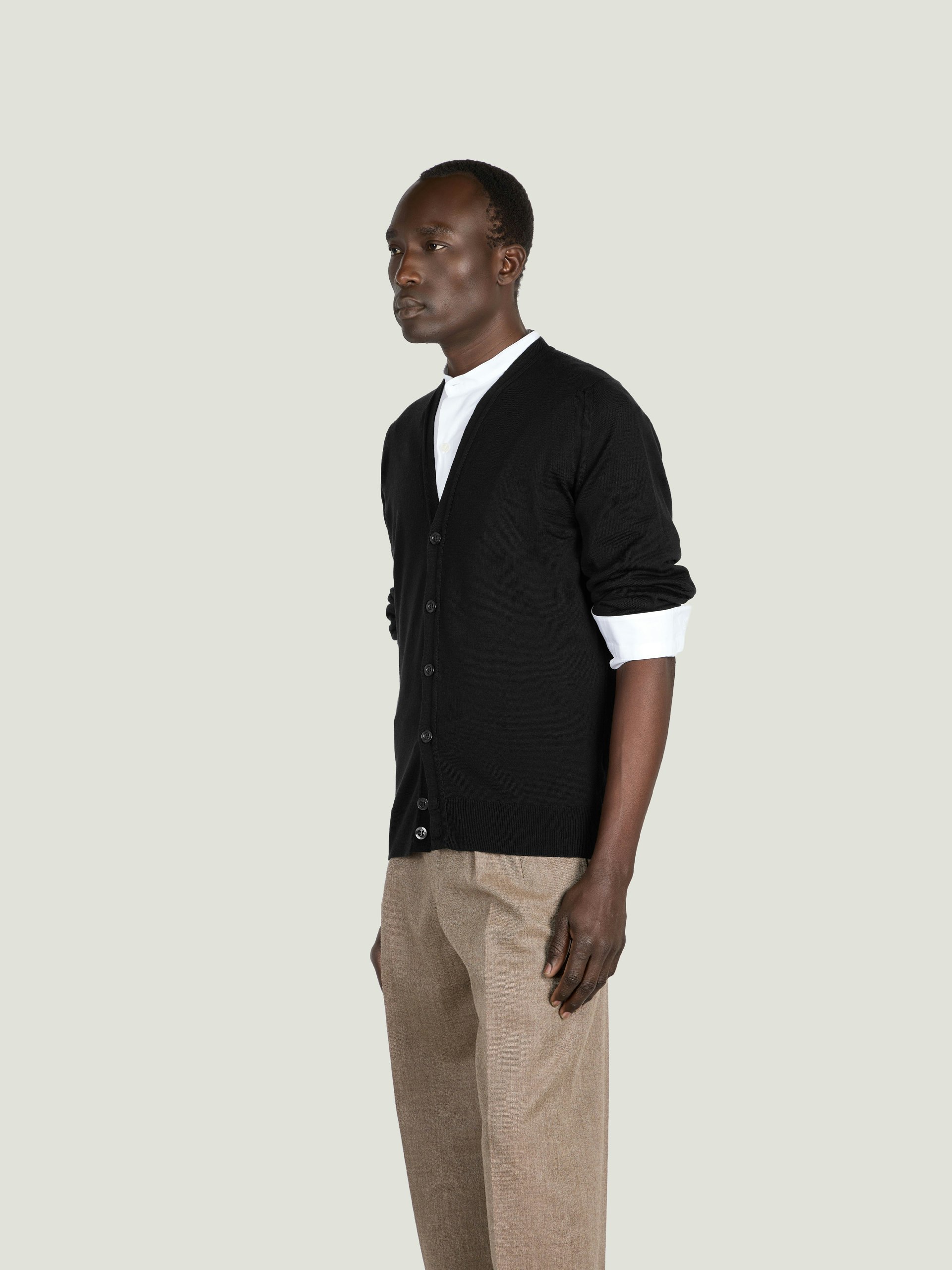 Burley - Extra Fine Merino Wool Cardigan | John Smedley