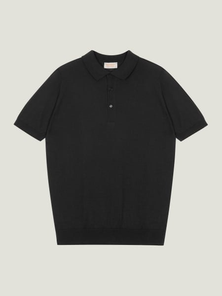 Hecter - John Smedley's Cotton and Cashmere Polo Shirt | John Smedley