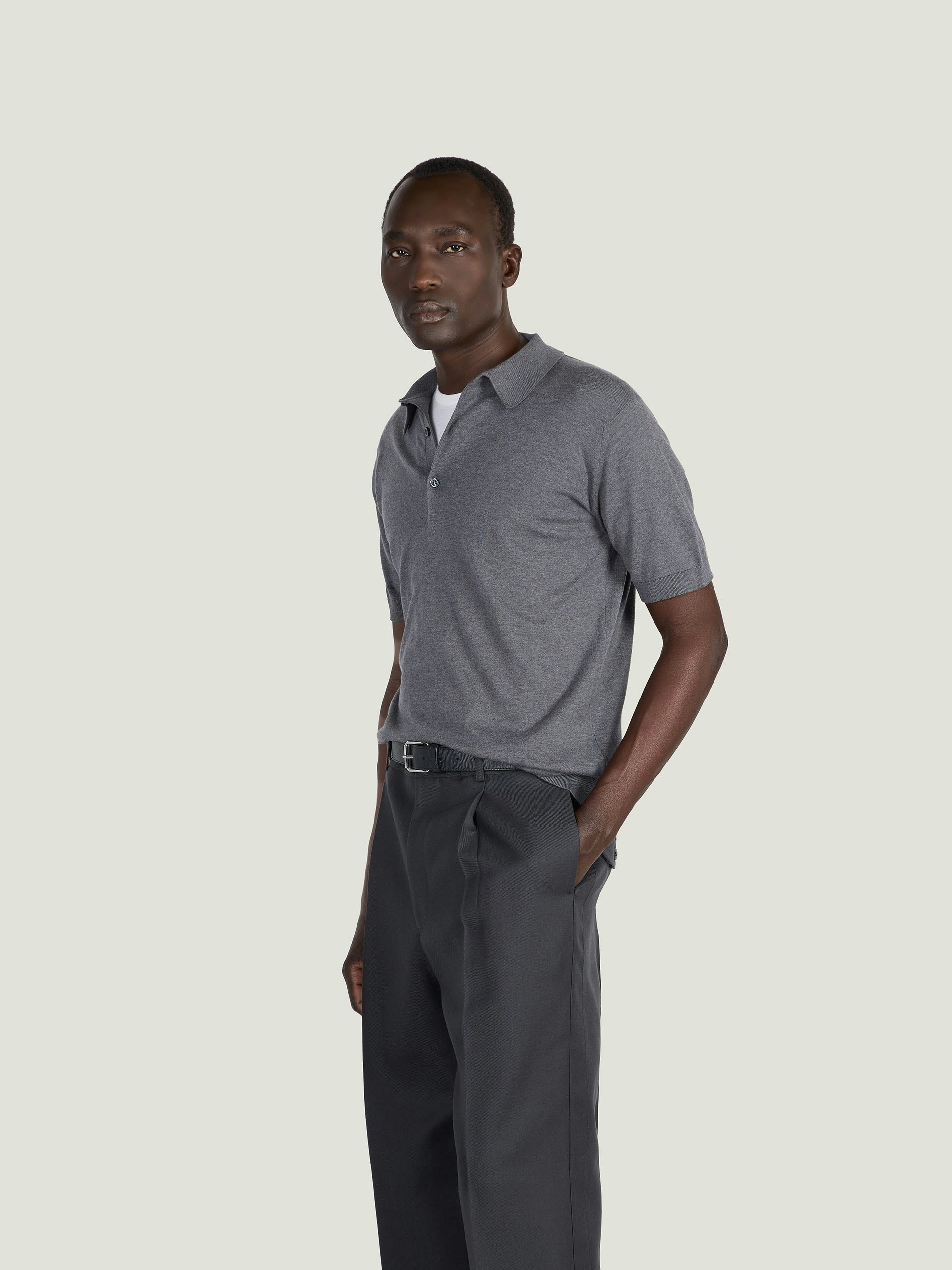 Adrian - John Smedley's Sea Island Cotton Polo Shirt | John Smedley