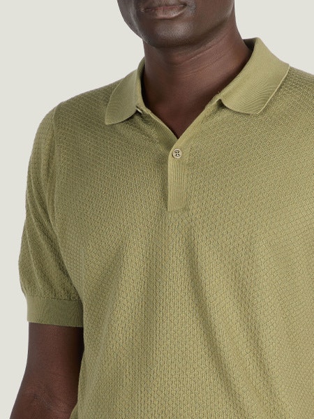 JOHN SMEDLEY SEA COTTON POLO エクリュ Calun - John Smedley's Sea Island Cotton Polo Shirt | John Smedley