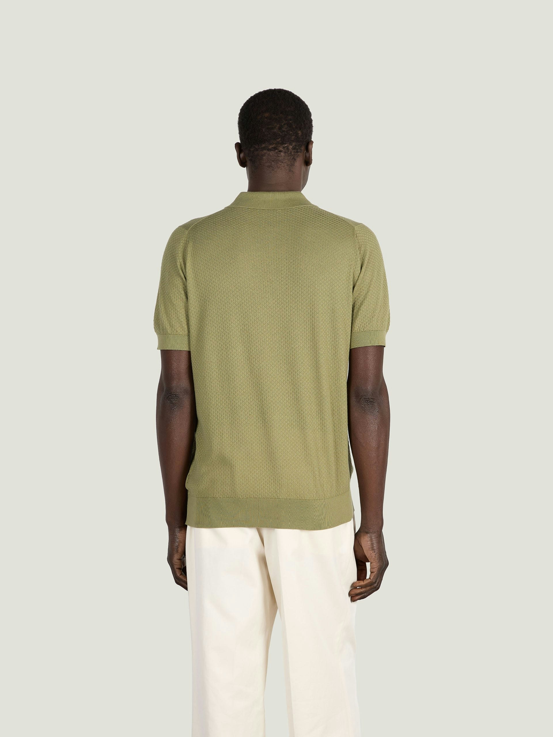 JOHN SMEDLEY SEA COTTON POLO エクリュ Calun - John Smedley's Sea Island Cotton Polo Shirt | John Smedley