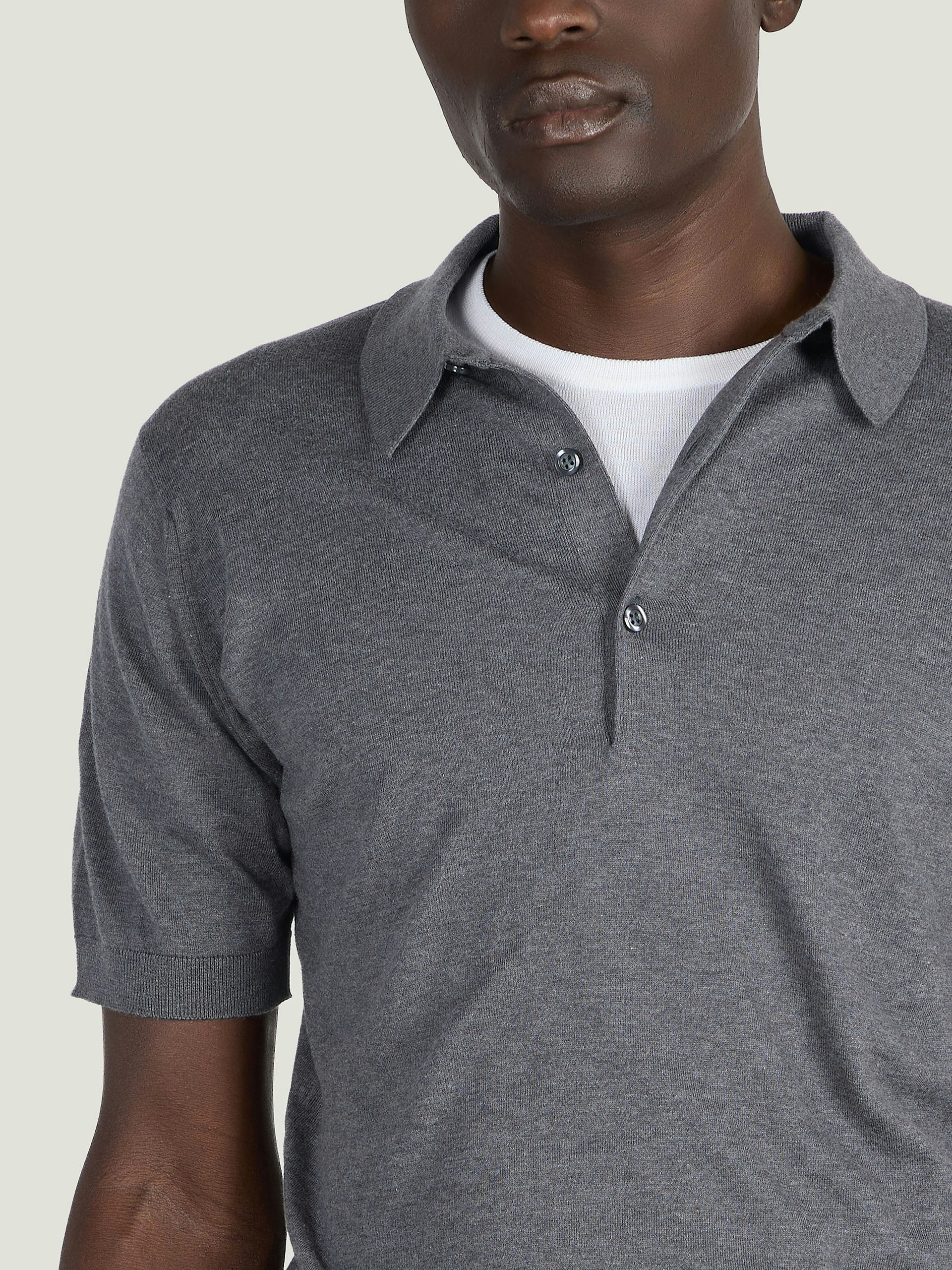 Adrian - John Smedley's Sea Island Cotton Polo Shirt | John Smedley