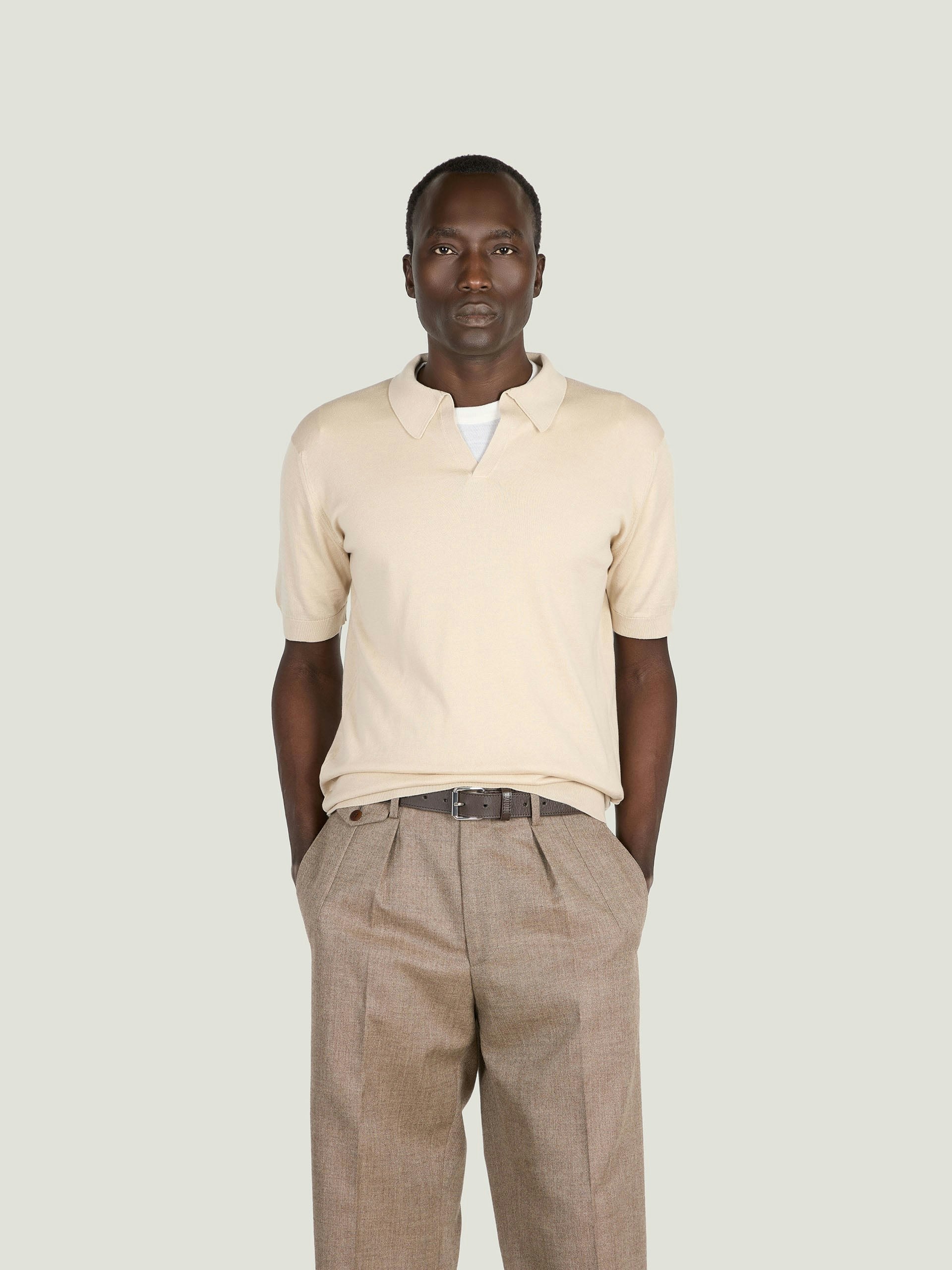 JOHN SMEDLEY SEA COTTON POLO エクリュ Noah - John Smedley's Sea Island Cotton Polo Shirt | John Smedley