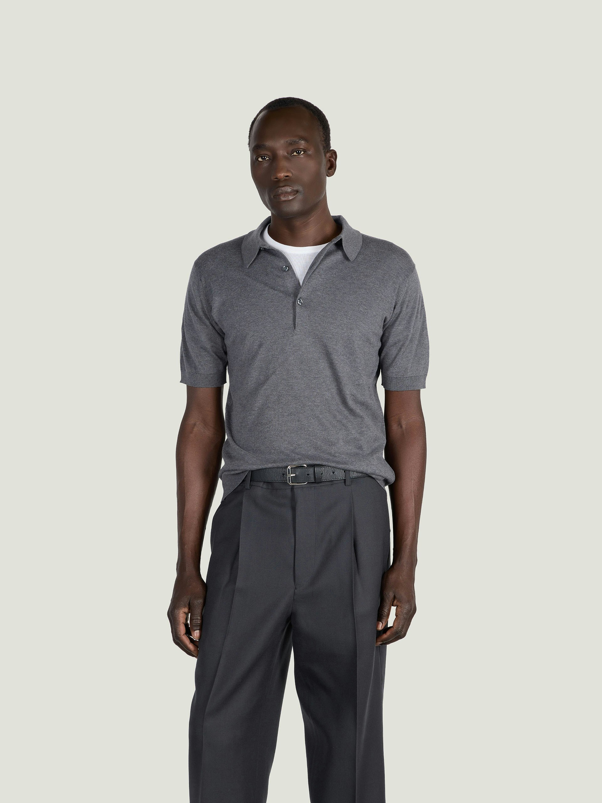 Adrian - John Smedley's Sea Island Cotton Polo Shirt | John Smedley