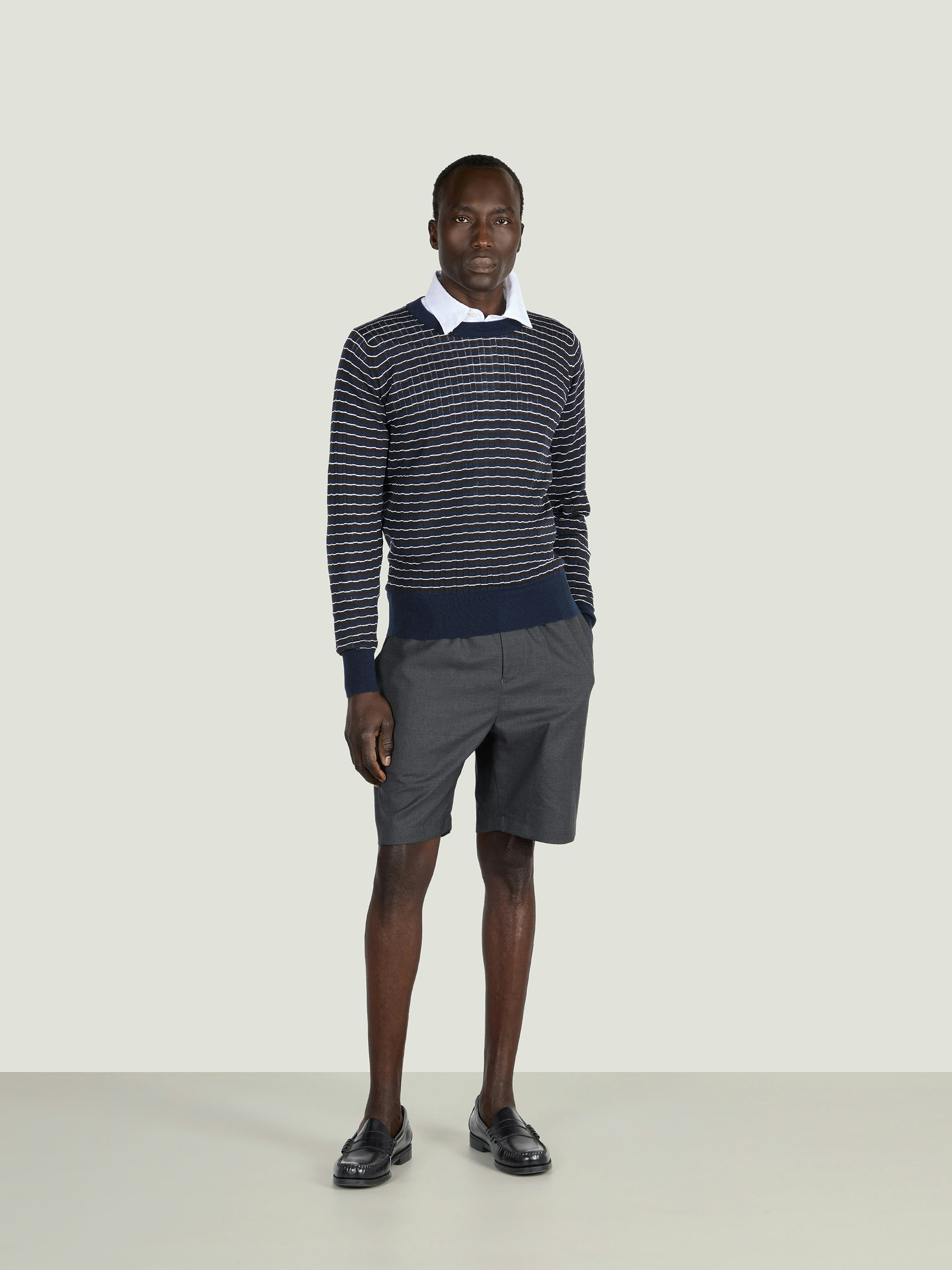 John Smedley x Wales Bonner S4883 – Men's Merino Stripe Sweater