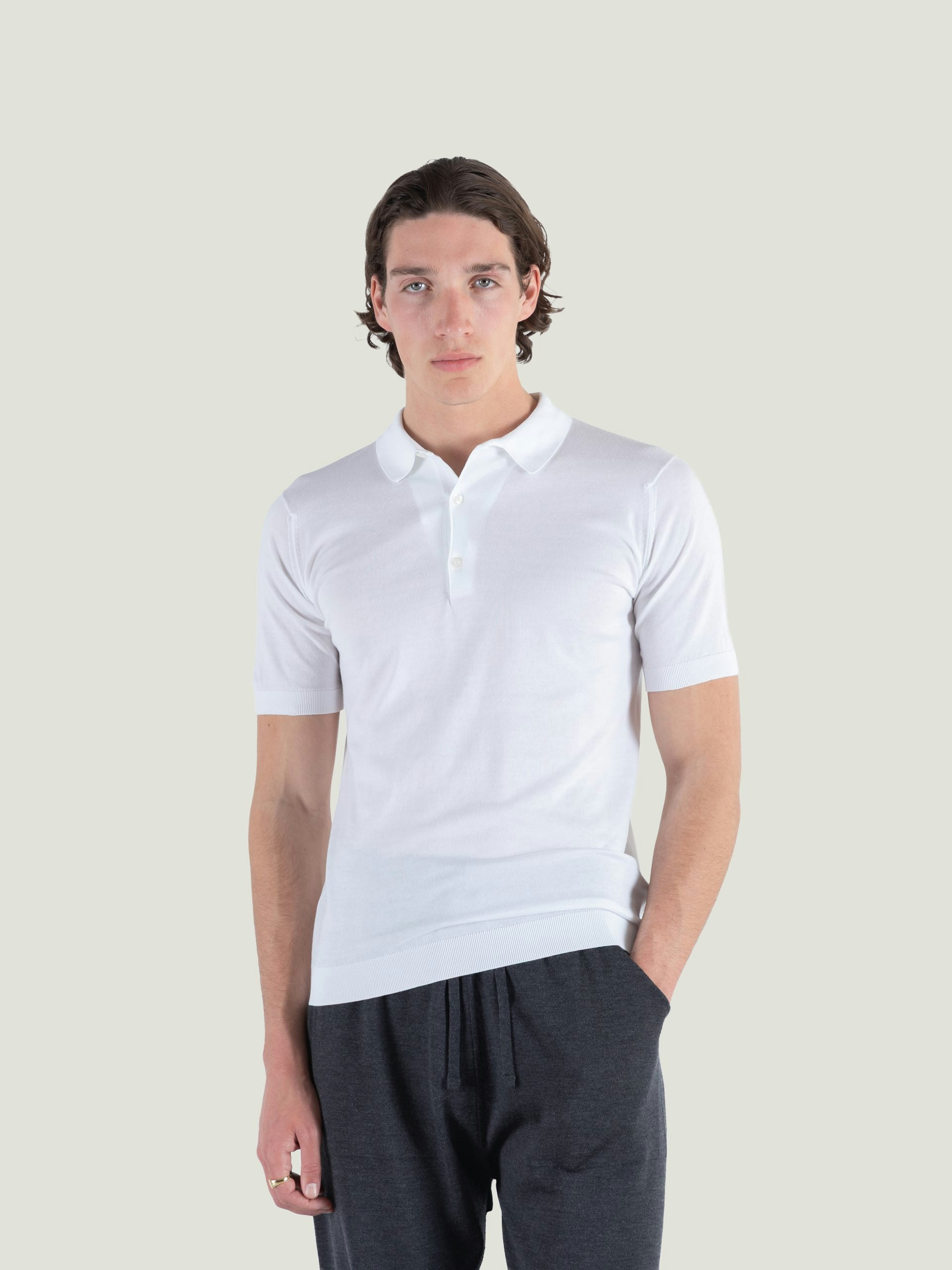 Adrian - John Smedley's Sea Island Cotton Polo Shirt | John Smedley