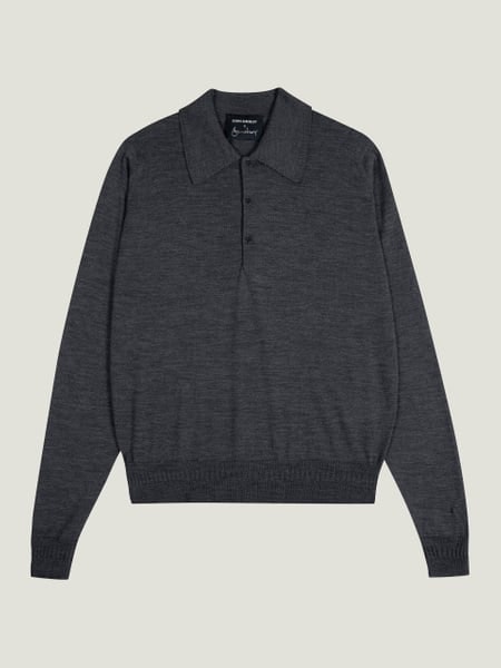 Bill Nighy Long Sleeve Polo Shirt | John Smedley Bill Nighy Long Sleeve Polo Shirt | John Smedley
