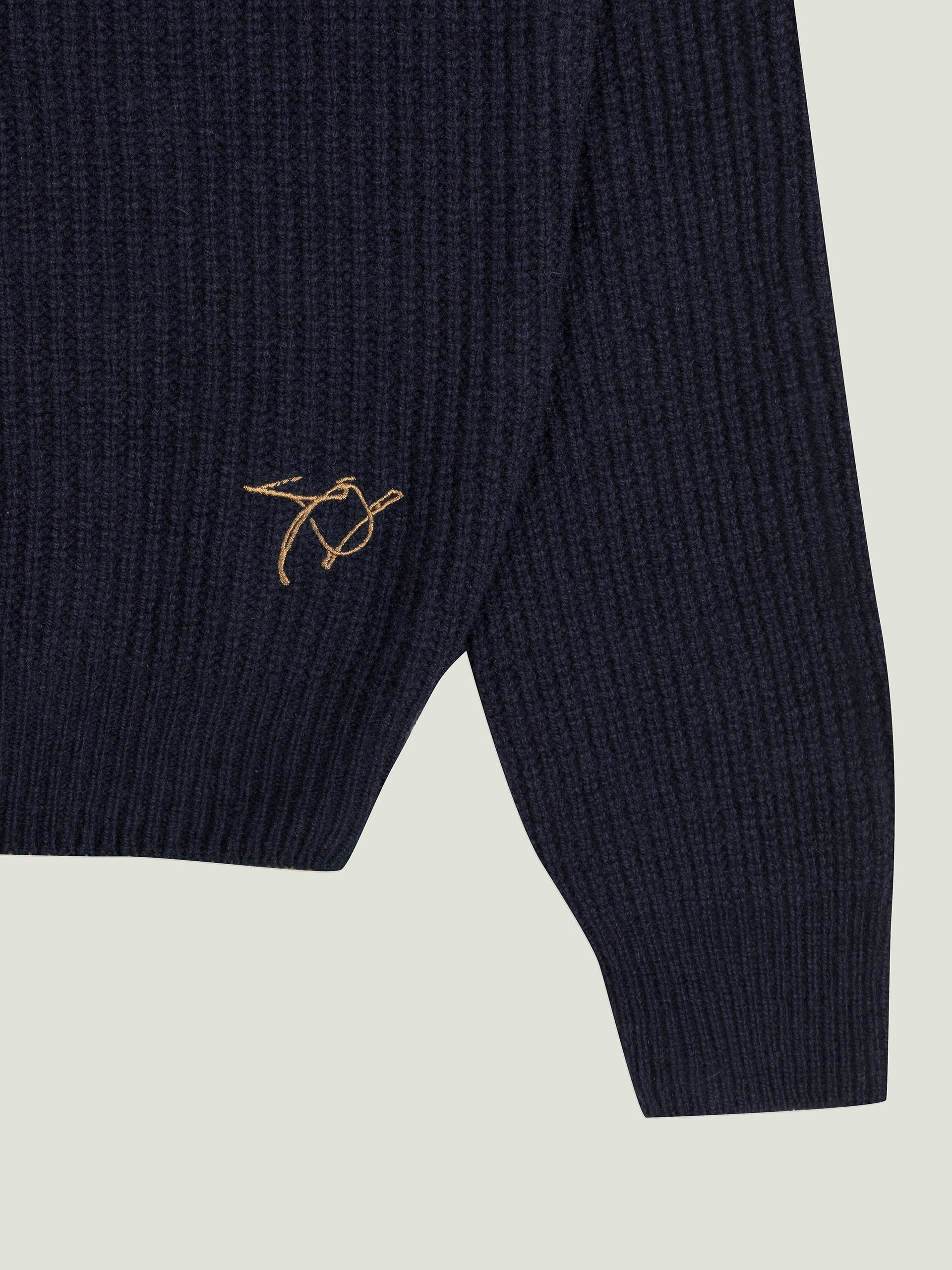 Bill Nighy Ribbed Round Neck Jumper | John Smedley
