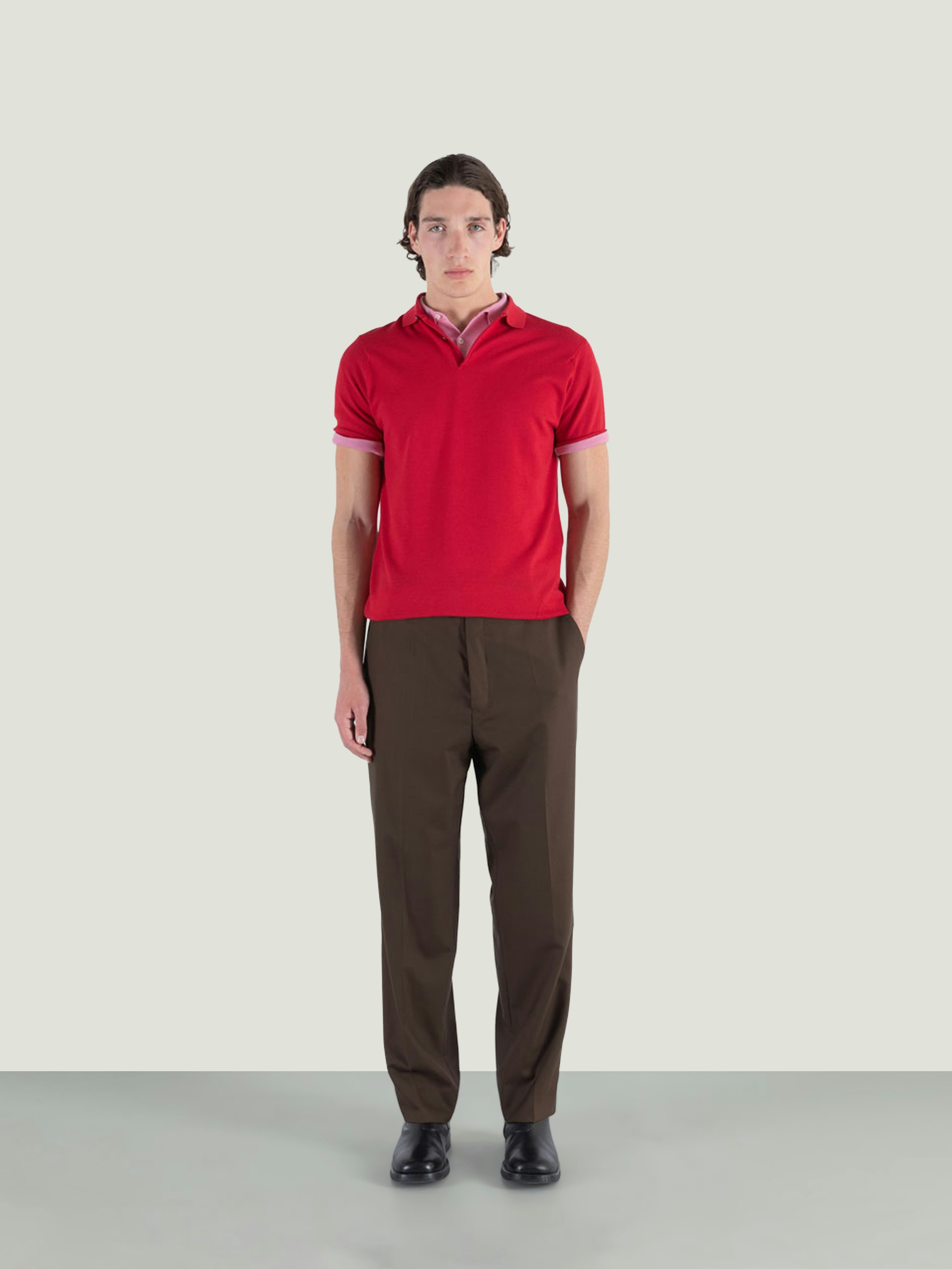 14.Singular - Extra Fine Merino Wool Polo Shirt | John Smedley