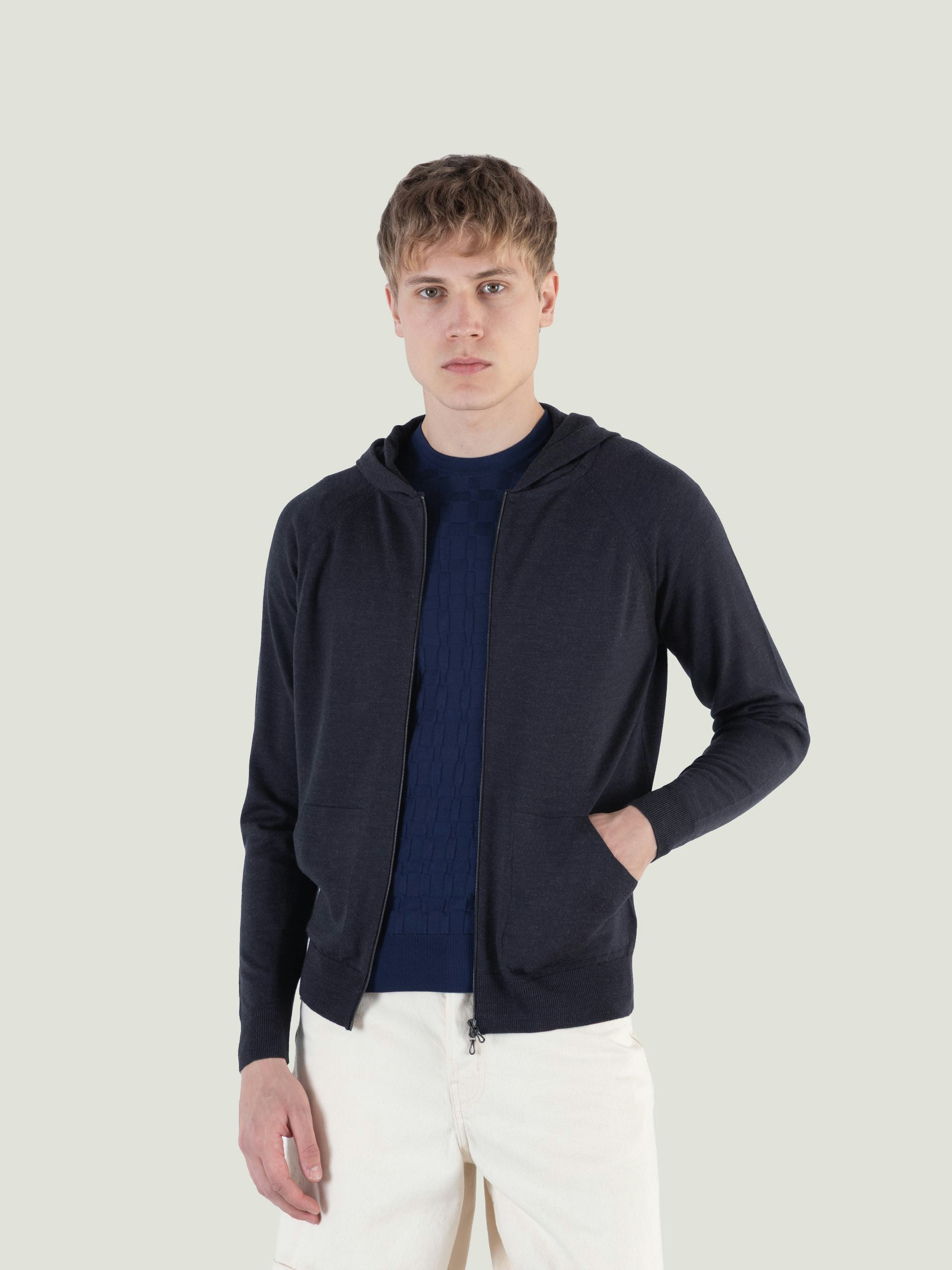 Carty - Extra Fine Merino Wool Hoody | John Smedley