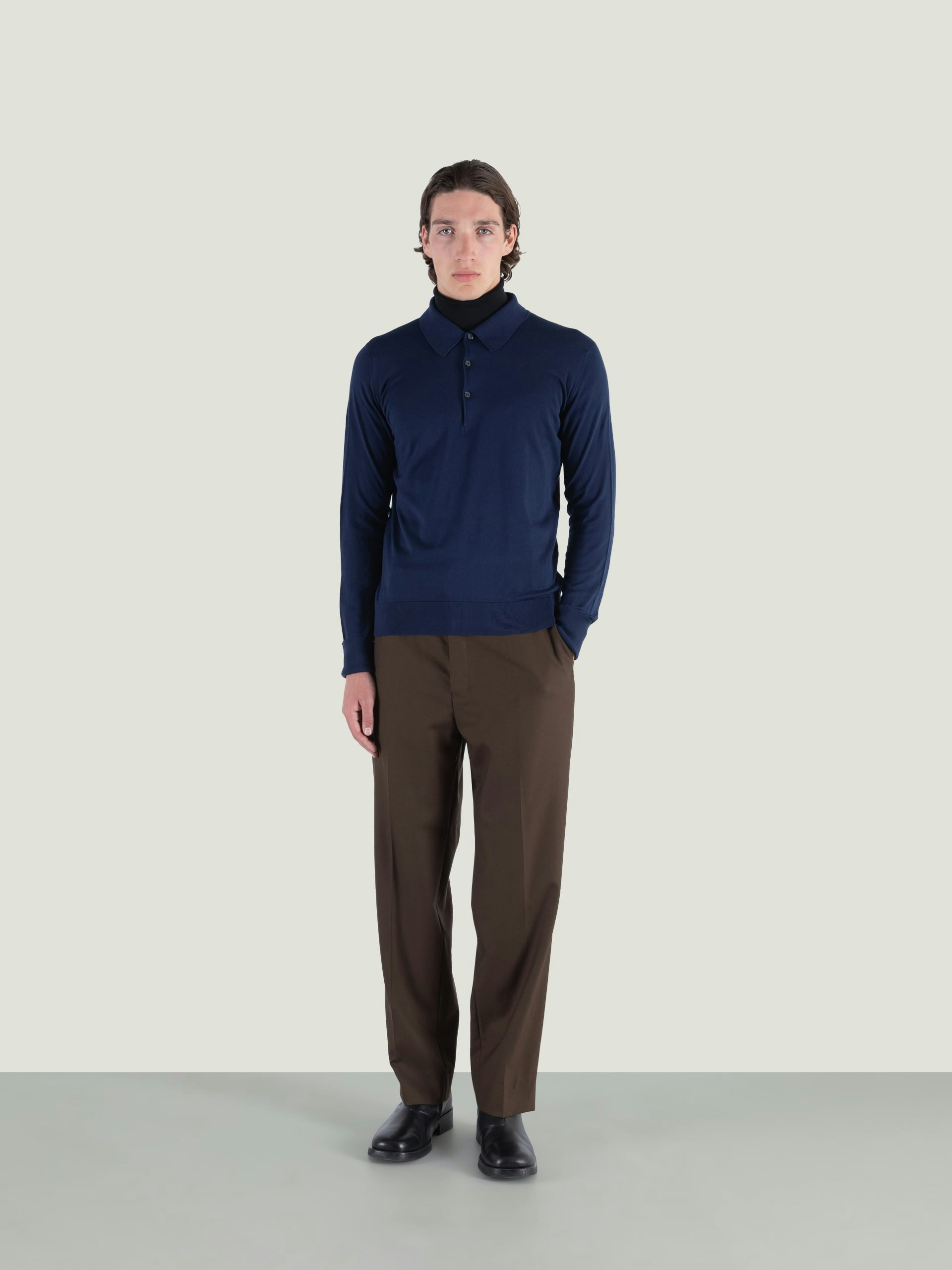 Finchley - John Smedley's Sea Island Cotton Polo Shirt | John Smedley