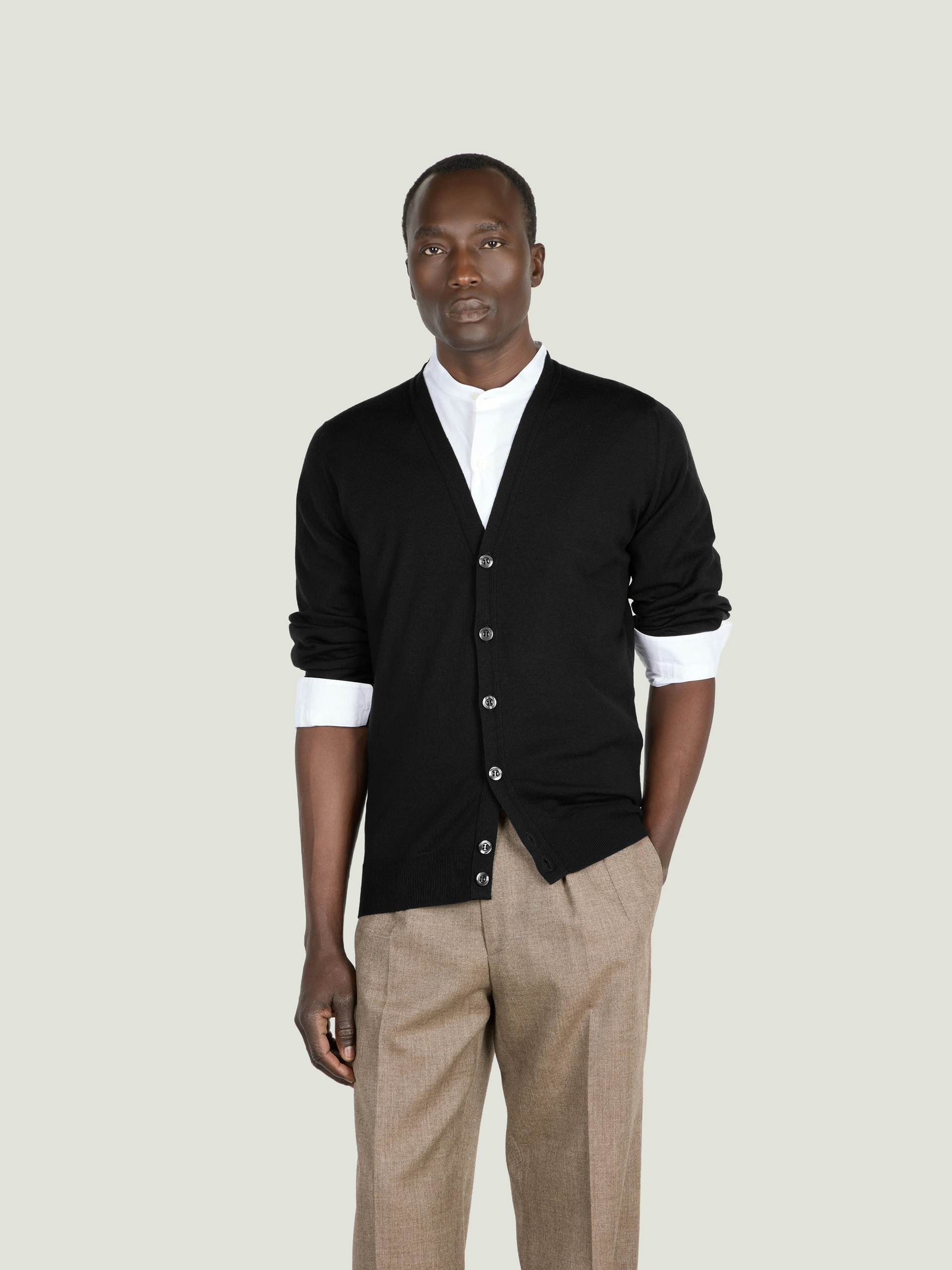 Burley - Extra Fine Merino Wool Cardigan | John Smedley