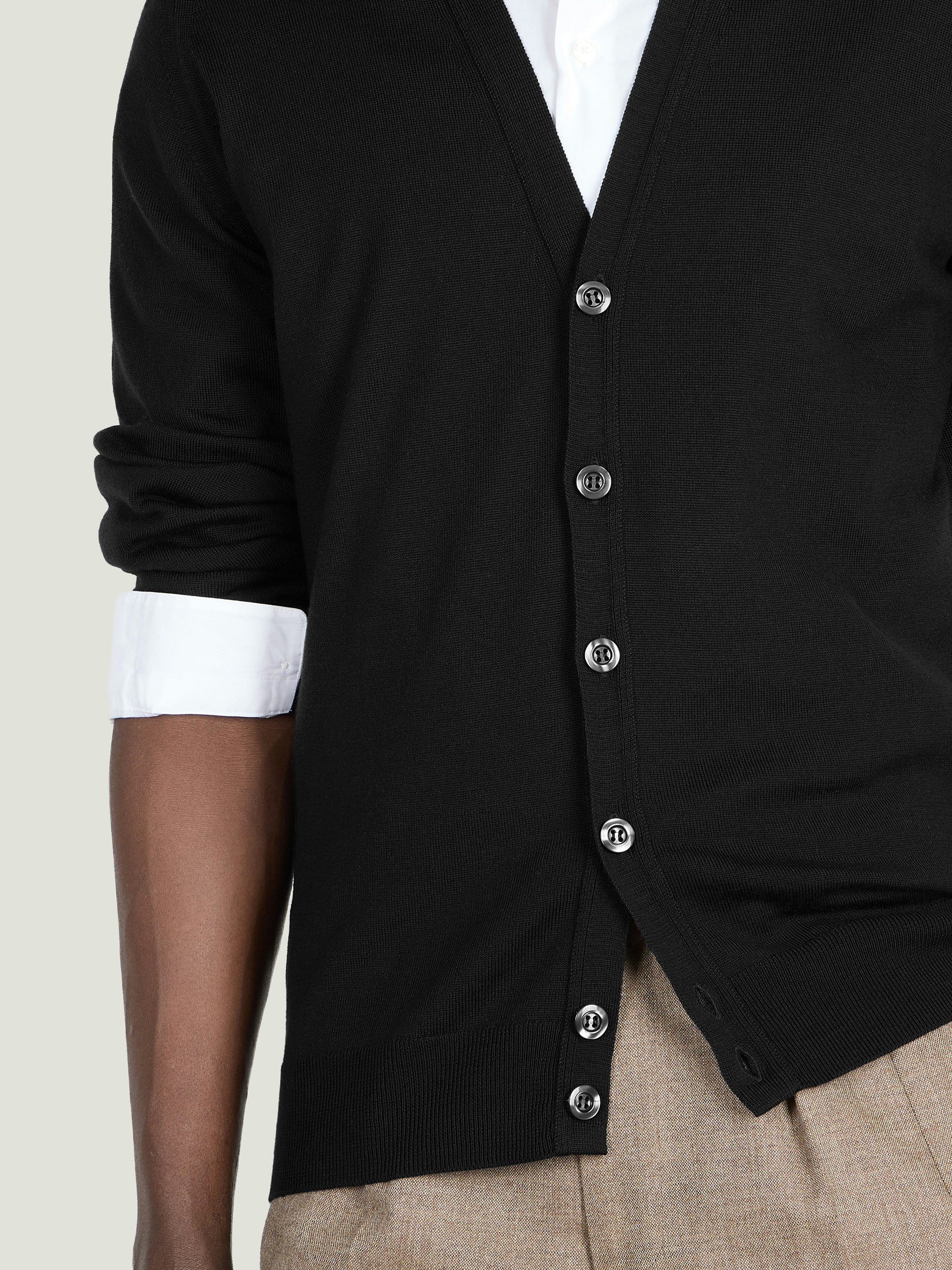 Burley - Extra Fine Merino Wool Cardigan | John Smedley