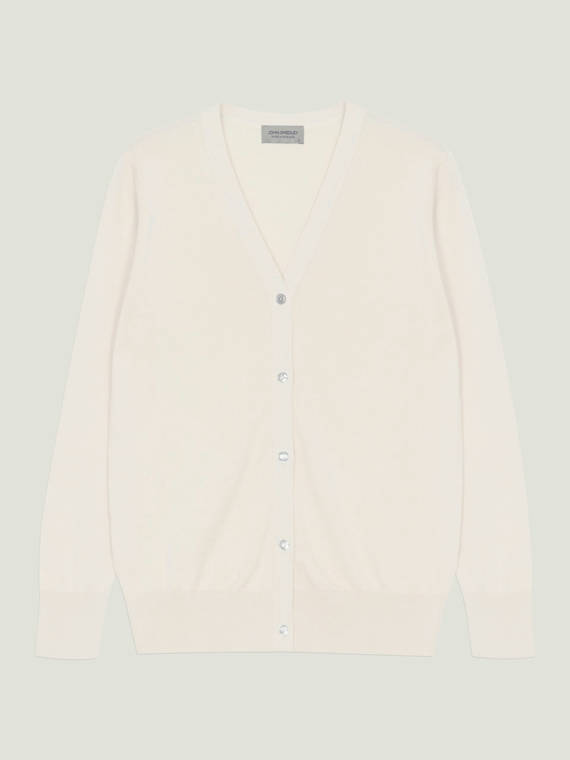 Yasmin - John Smedley's Sea Island Cotton Cardigan | John Smedley