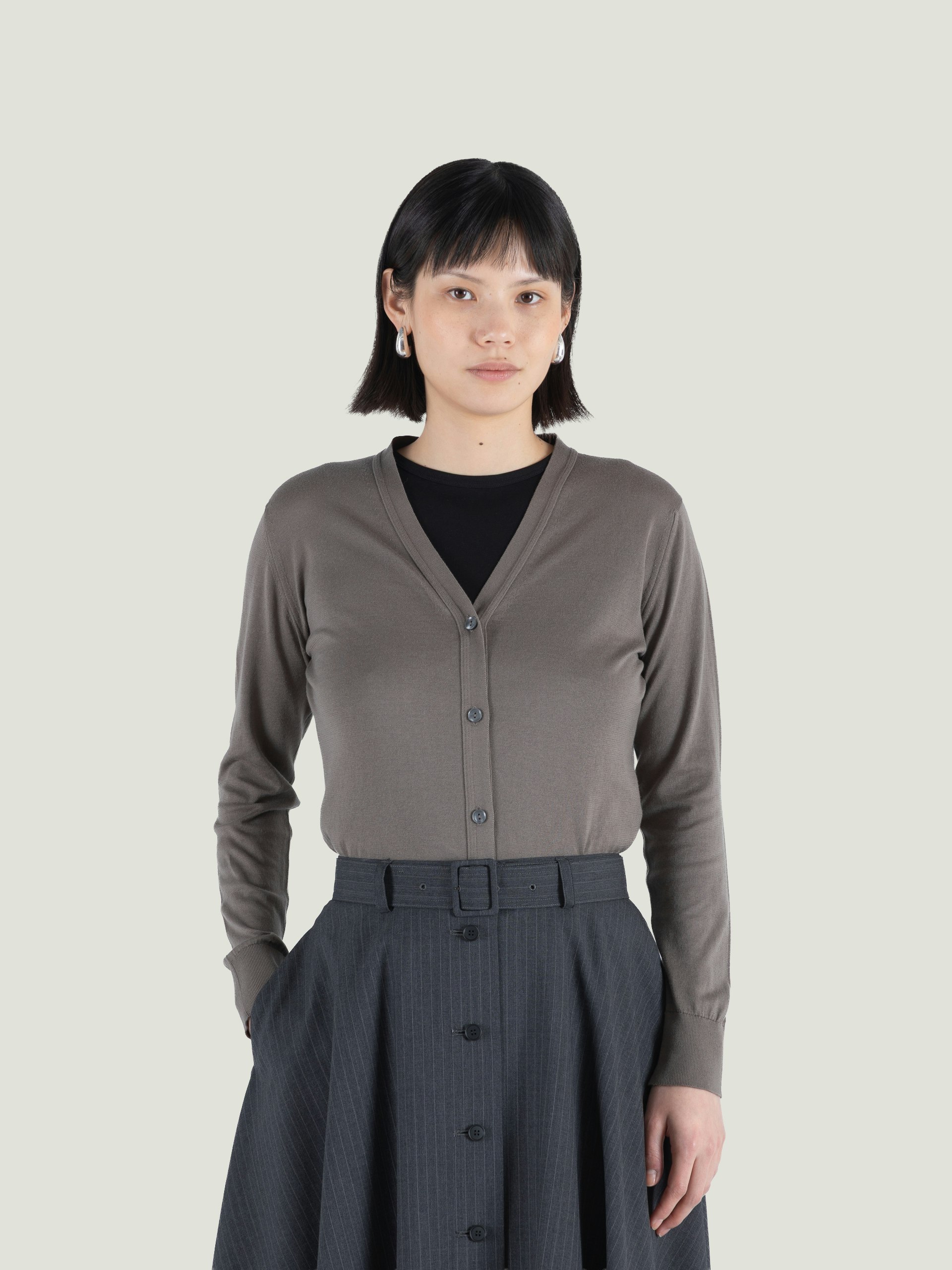 Yasmin - John Smedley's Sea Island Cotton Cardigan | John Smedley