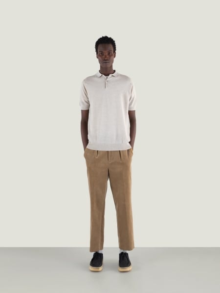 トップス JOHN SMEDLEY for UNITED ARROWS Knit Polo 14.Singular - Extra Fine Merino Wool Polo Shirt | John Smedley