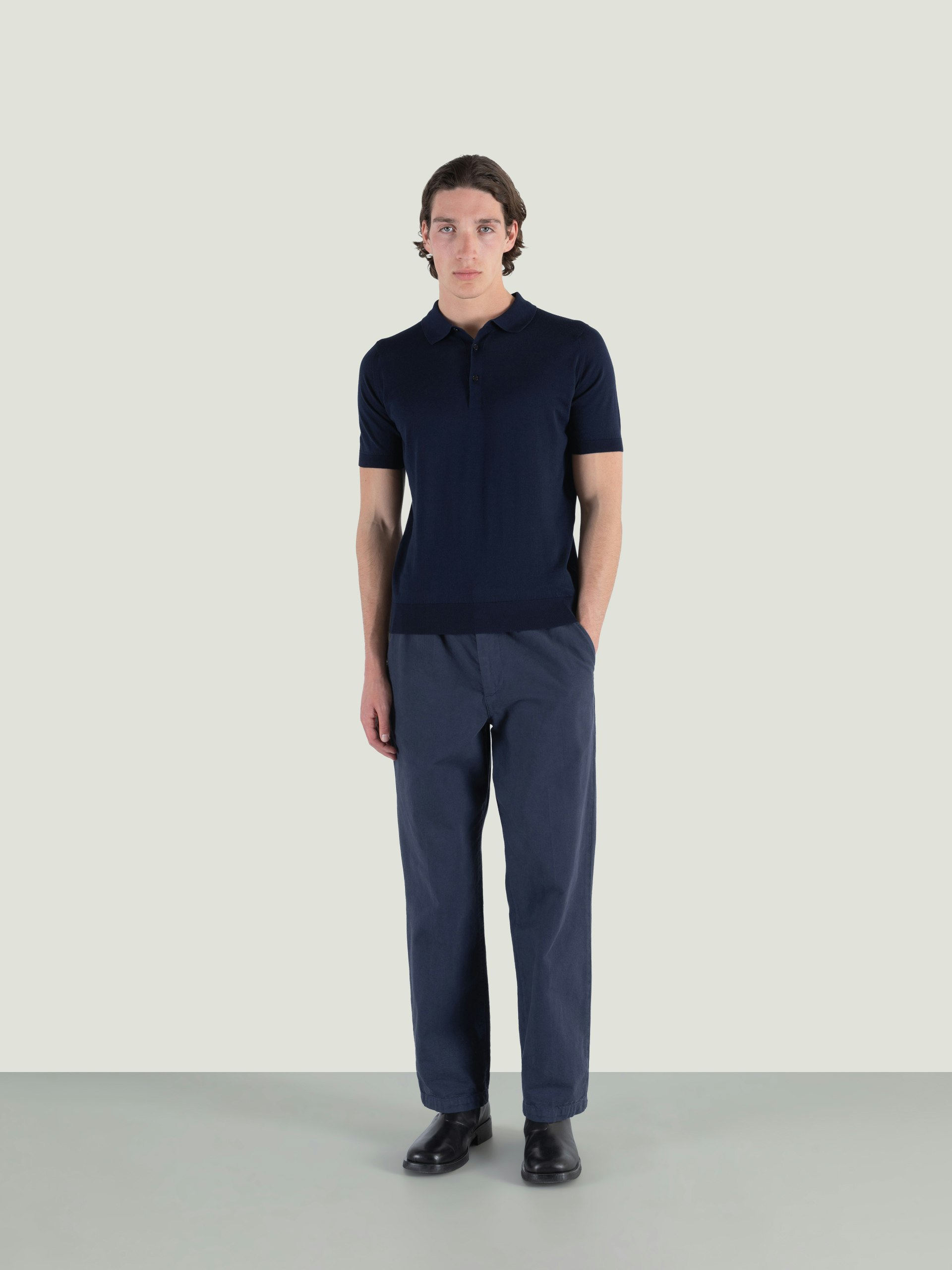 14.Singular - Extra Fine Merino Wool Polo Shirt | John Smedley