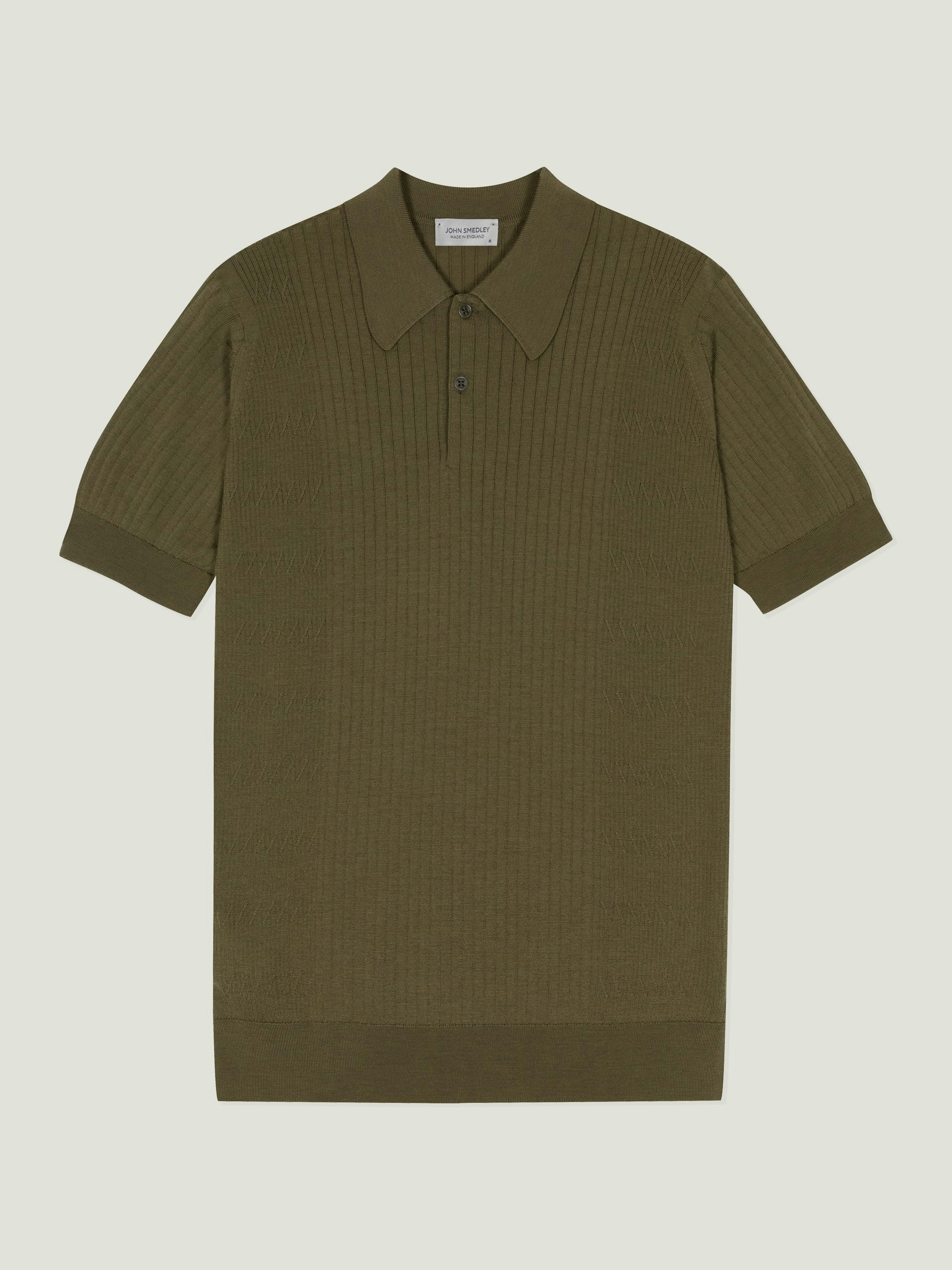 トップス JOHN SMEDLEY for UNITED ARROWS Knit Polo Croall - Extra Fine Merino Wool Polo Shirt | John Smedley