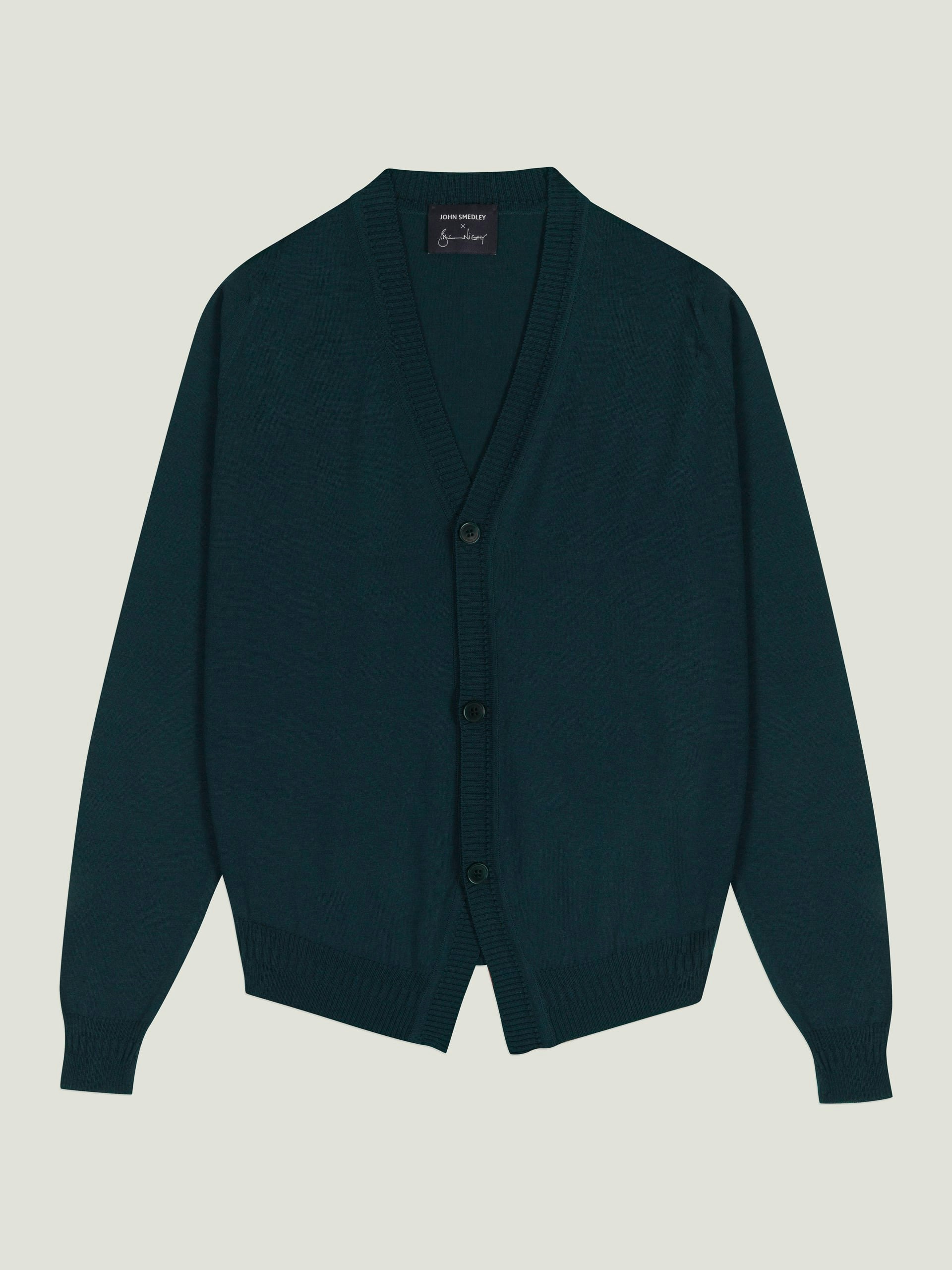 Bill Nighy V-Neck Cardigan | John Smedley
