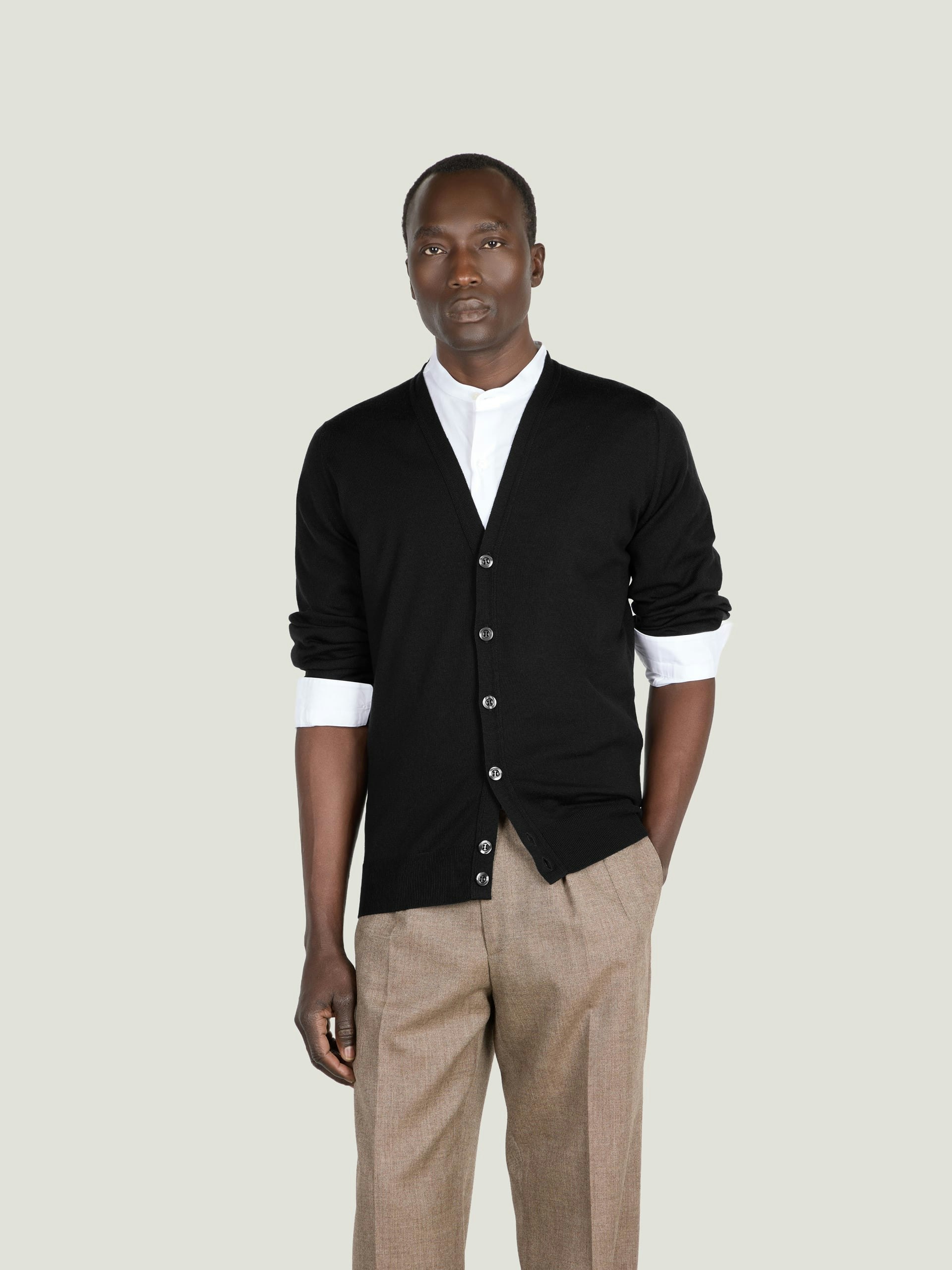 トップス JOHN SMEDLEY BURLEY STANDARD FIT 24G Burley - Extra Fine Merino Wool Cardigan | John Smedley