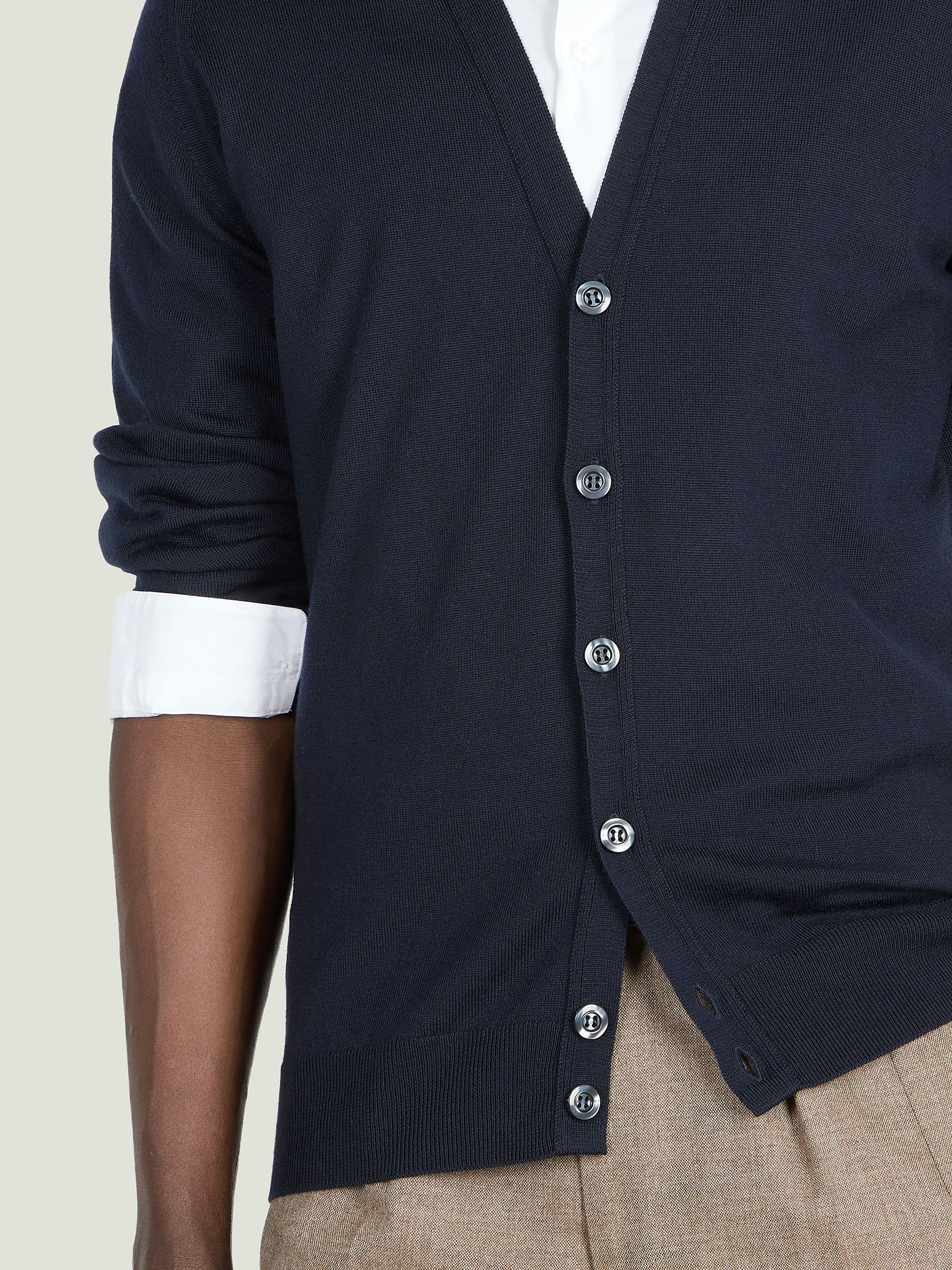 Burley - Extra Fine Merino Wool Cardigan | John Smedley