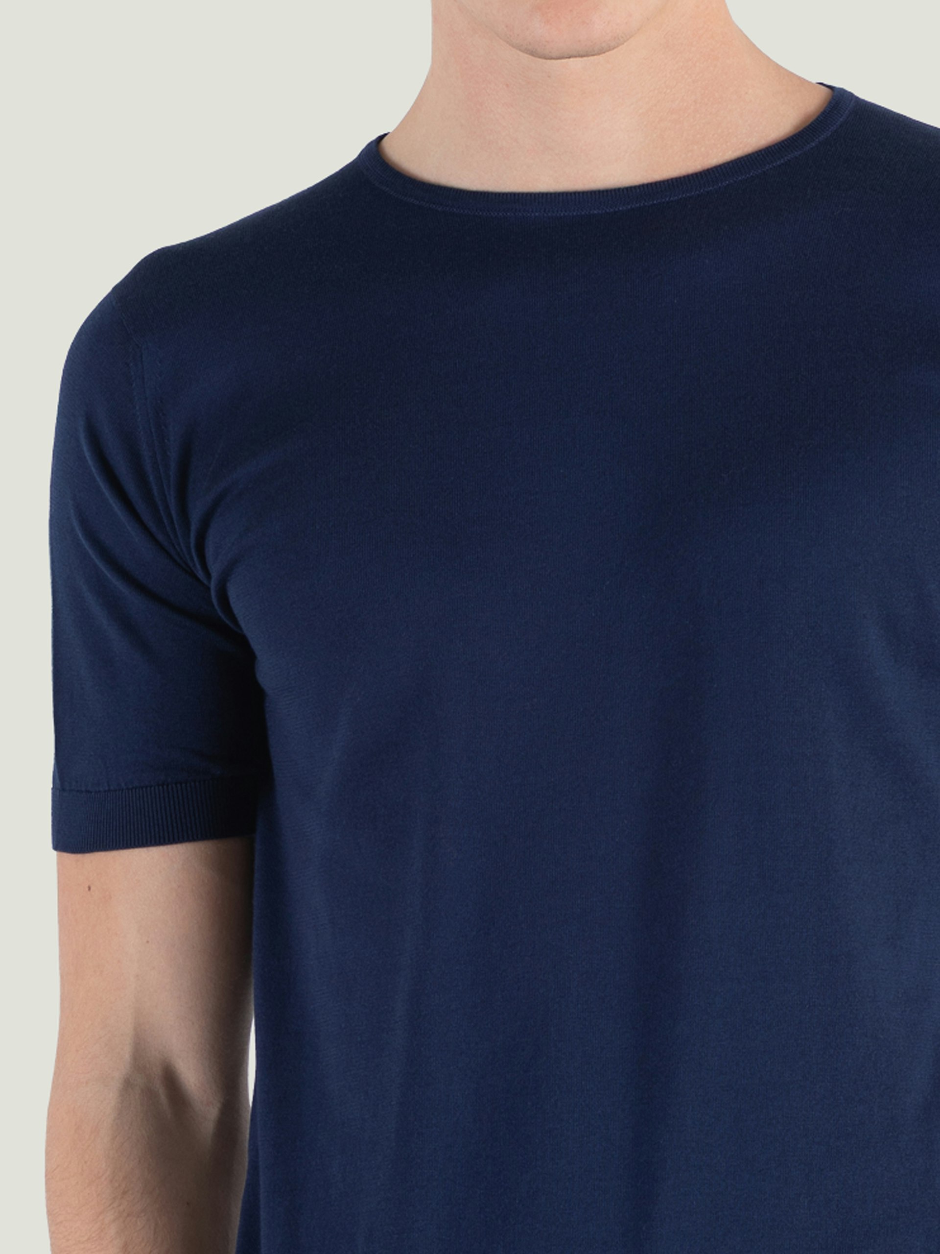 JOHN SMEDLEY 30GシーアイランドニットT BELDEN ネイビーS Belden John Smedley Sea Island Cotton T-Shirt | John Smedley