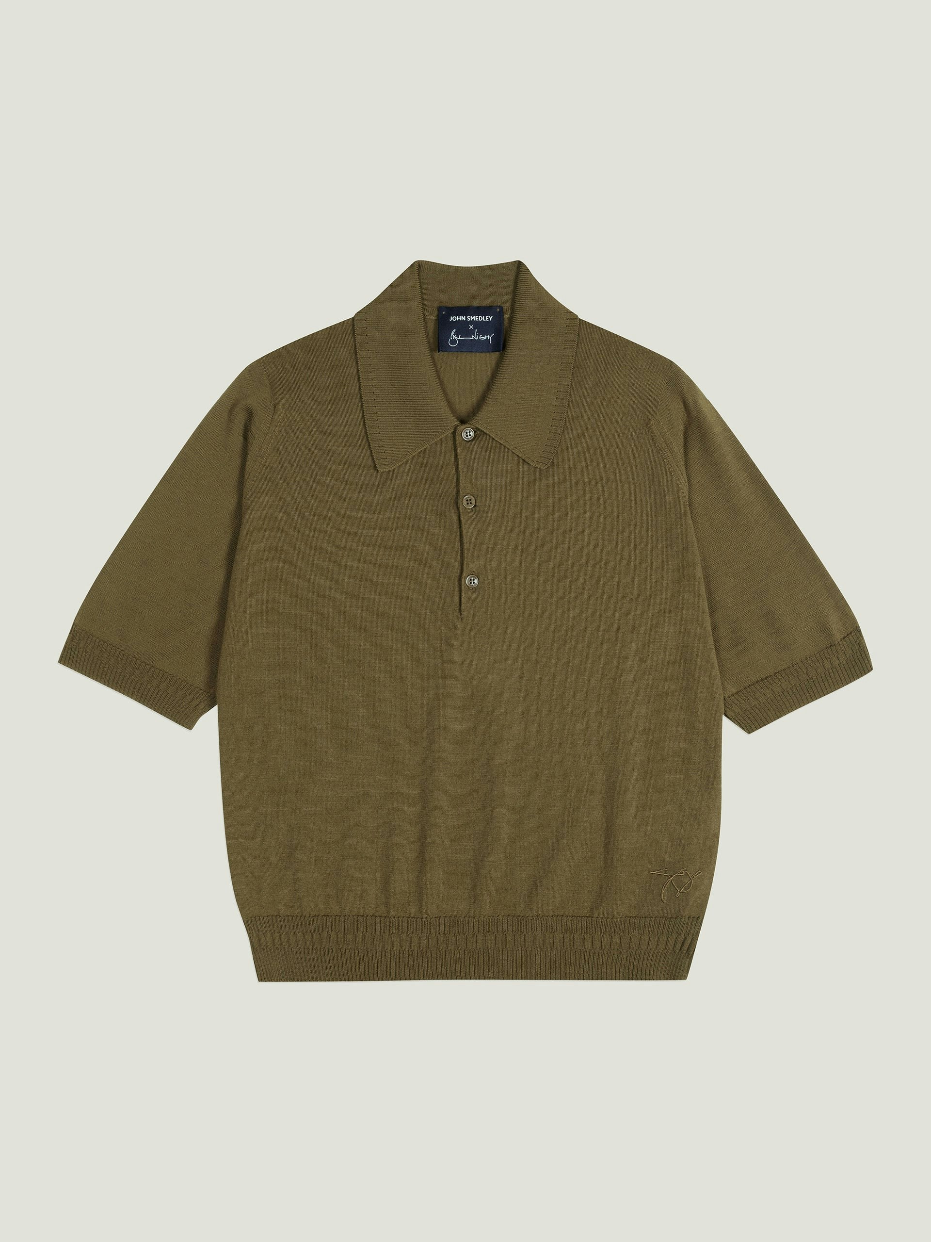 Bill Nighy Short Sleeve Polo Shirt | John Smedley