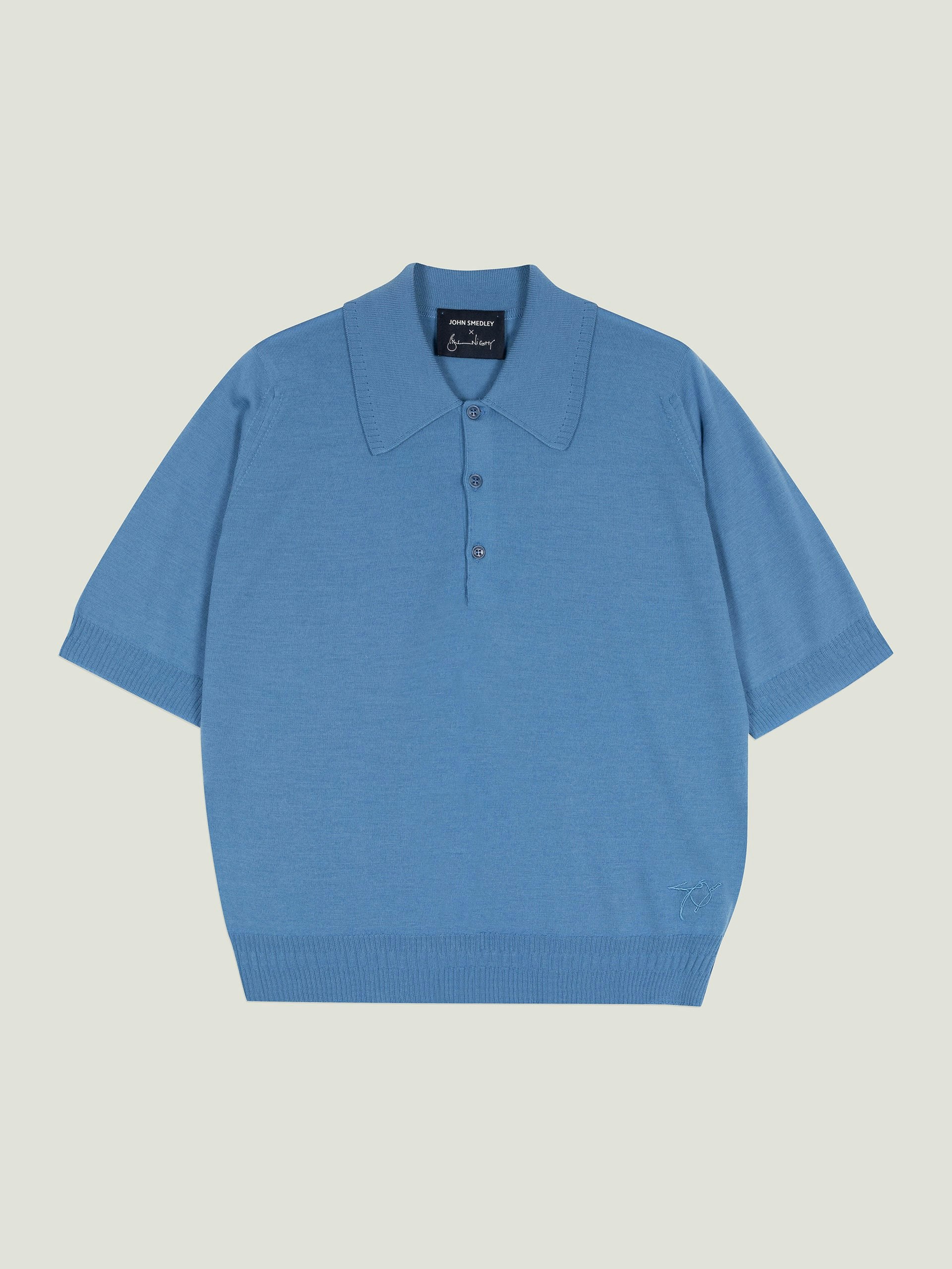 Bill Nighy Short Sleeve Polo Shirt | John Smedley
