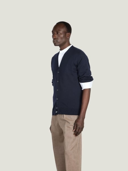 Burley - Extra Fine Merino Wool Cardigan | John Smedley