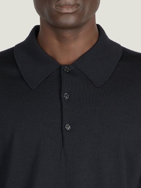 Monroe - John Smedley's Anglo Indian Gauze Polo Shirt | John Smedley