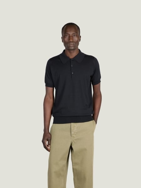 Monroe - John Smedley's Anglo Indian Gauze Polo Shirt | John Smedley