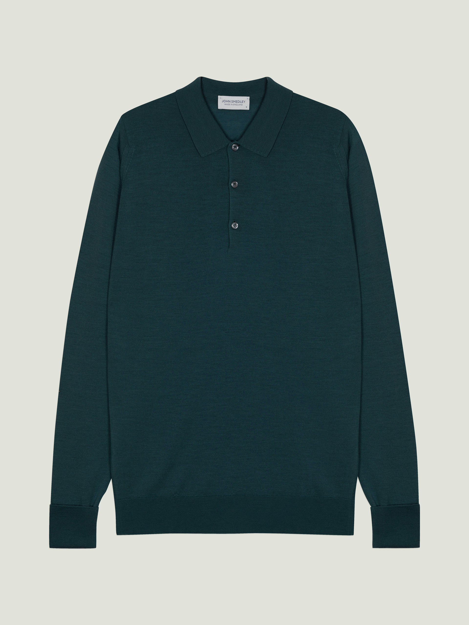 トップス JOHN SMEDLEY L/S MERINO WOOL POLO SHIRT Cotswold - Extra Fine Merino Wool Polo Shirt | John Smedley