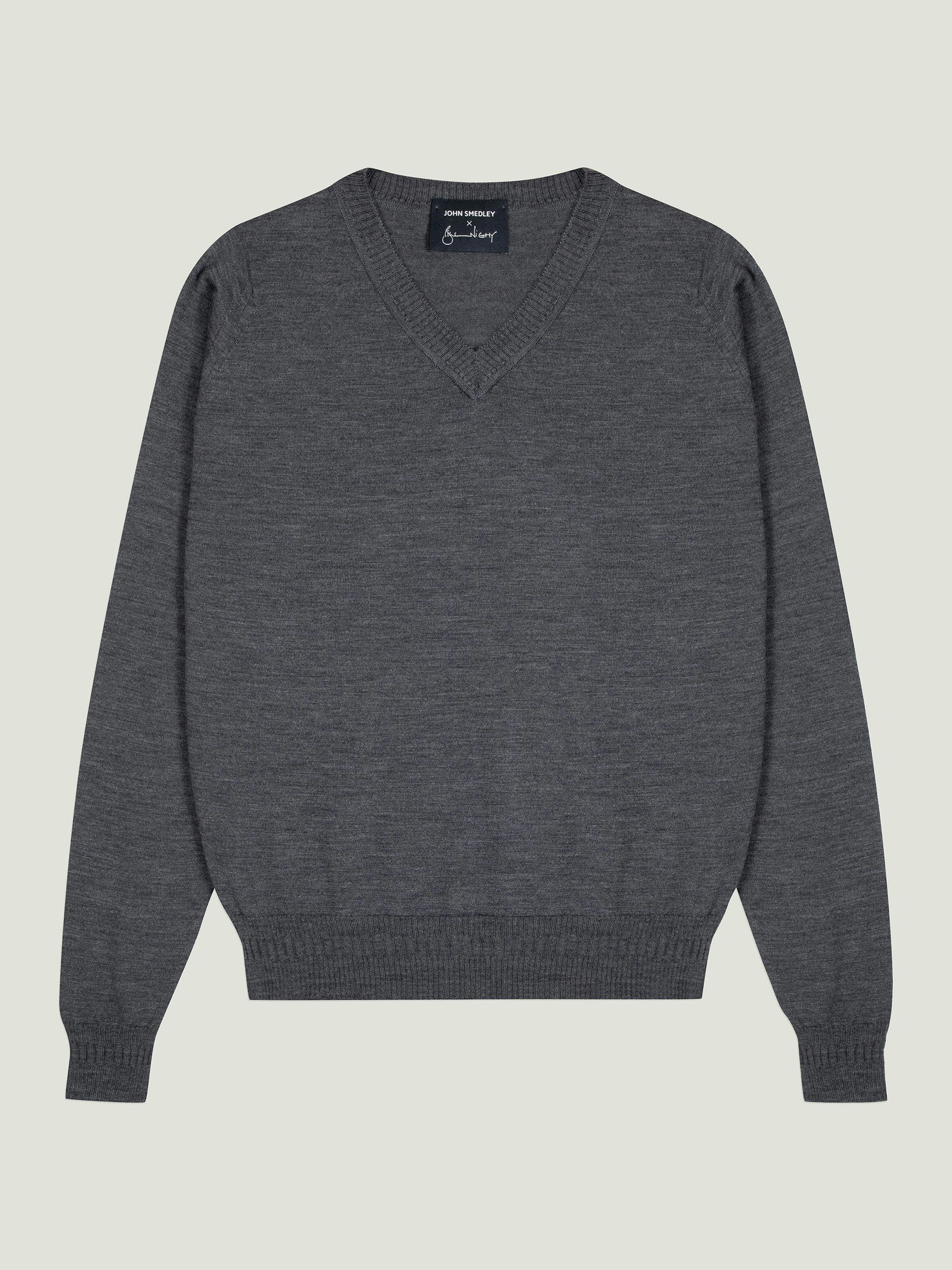 Bill Nighy V-Neck Jumper | John Smedley