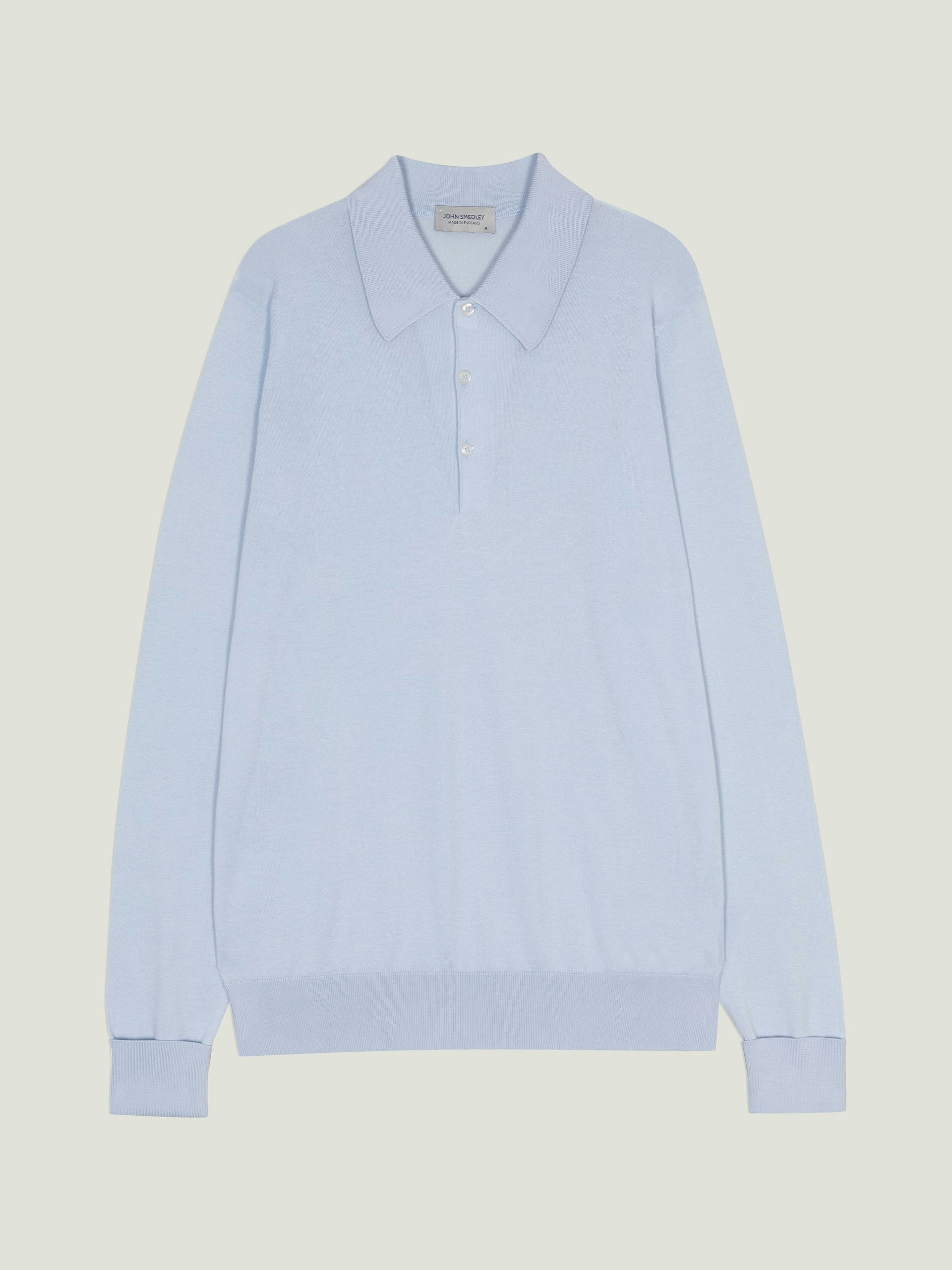 JOHN SMEDLEY Finchley Long-sleeve Polo ④ Finchley - John Smedley's Sea Island Cotton Polo Shirt | John Smedley