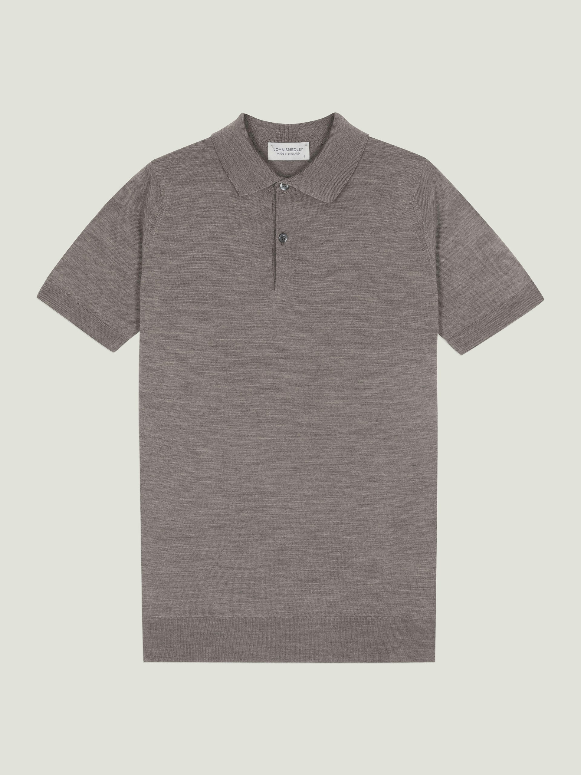 JOHN SMEDLEY Tシャツ L CHOCOLAT Williams - John Smedley's Anglo Indian Gauze Polo Shirt | John Smedley