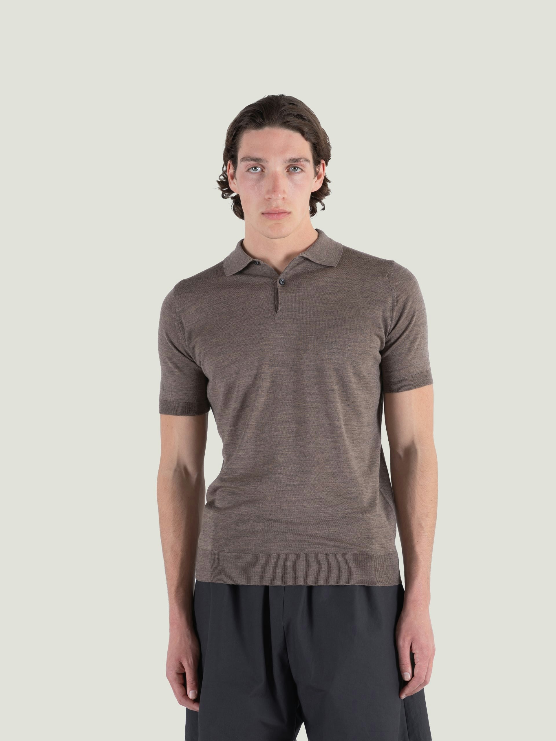 Monroe - John Smedley's Anglo Indian Gauze Polo Shirt | John Smedley
